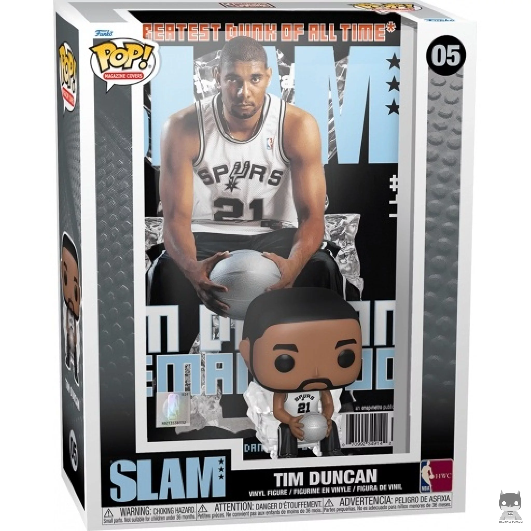 Figurine Funko POP SLAM : Tim Duncan avec boîte
