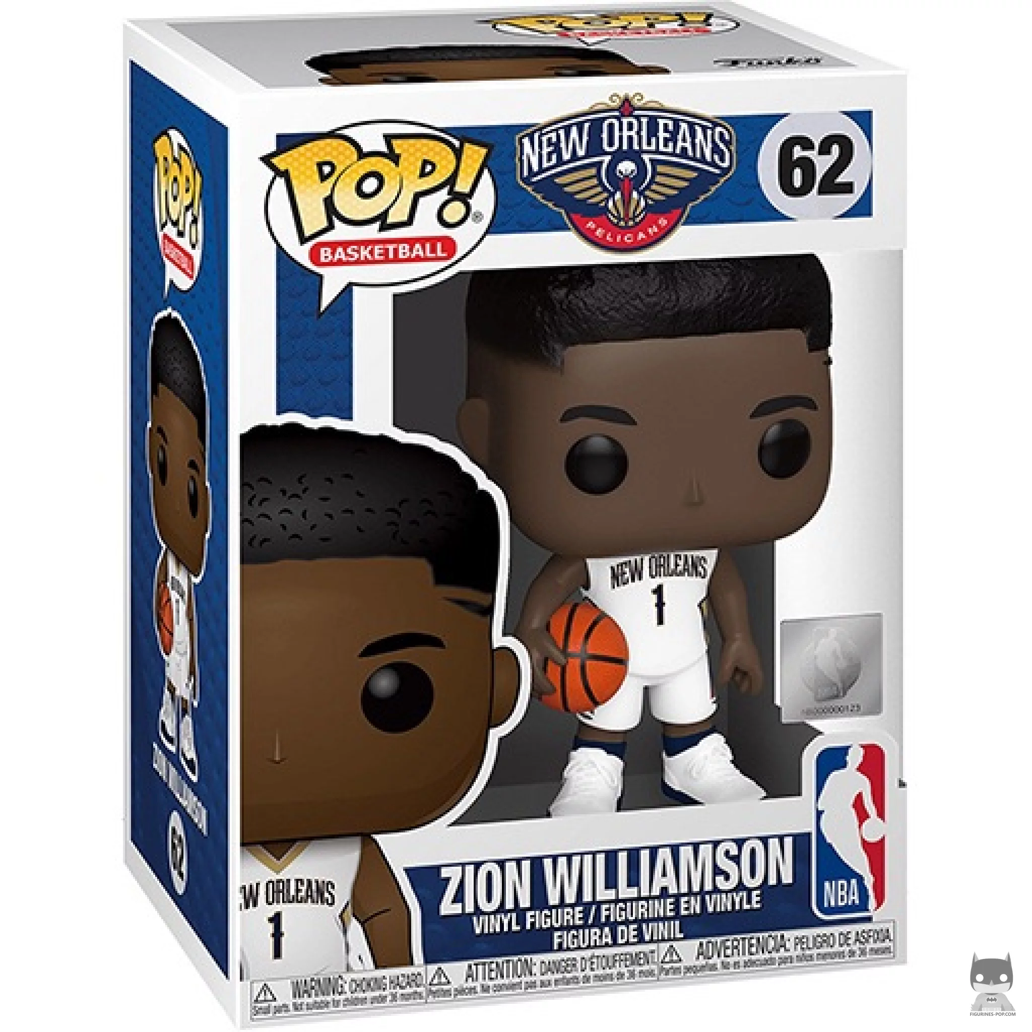Figurine Funko POP Zion Williamson avec boîte