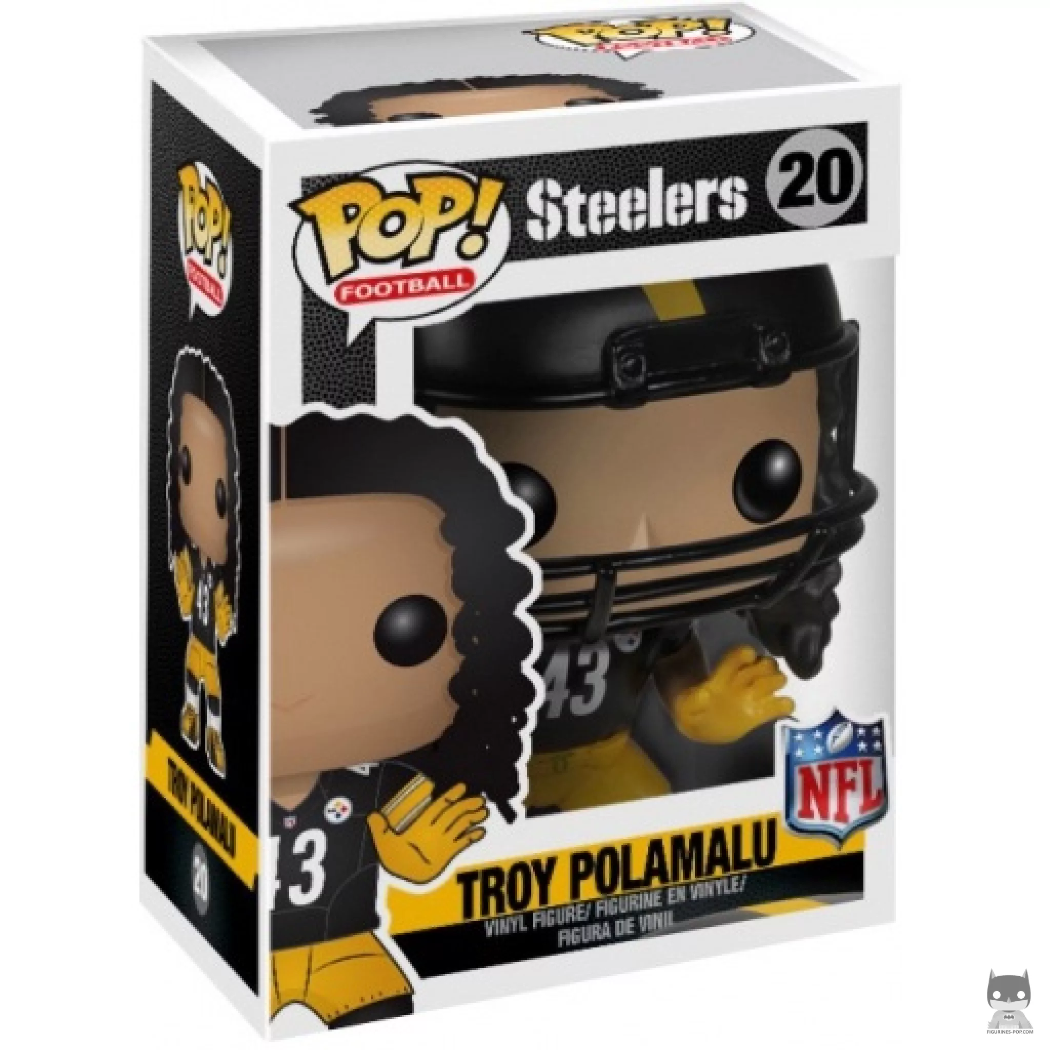 Figurine Funko POP Troy Polamalu avec boîte