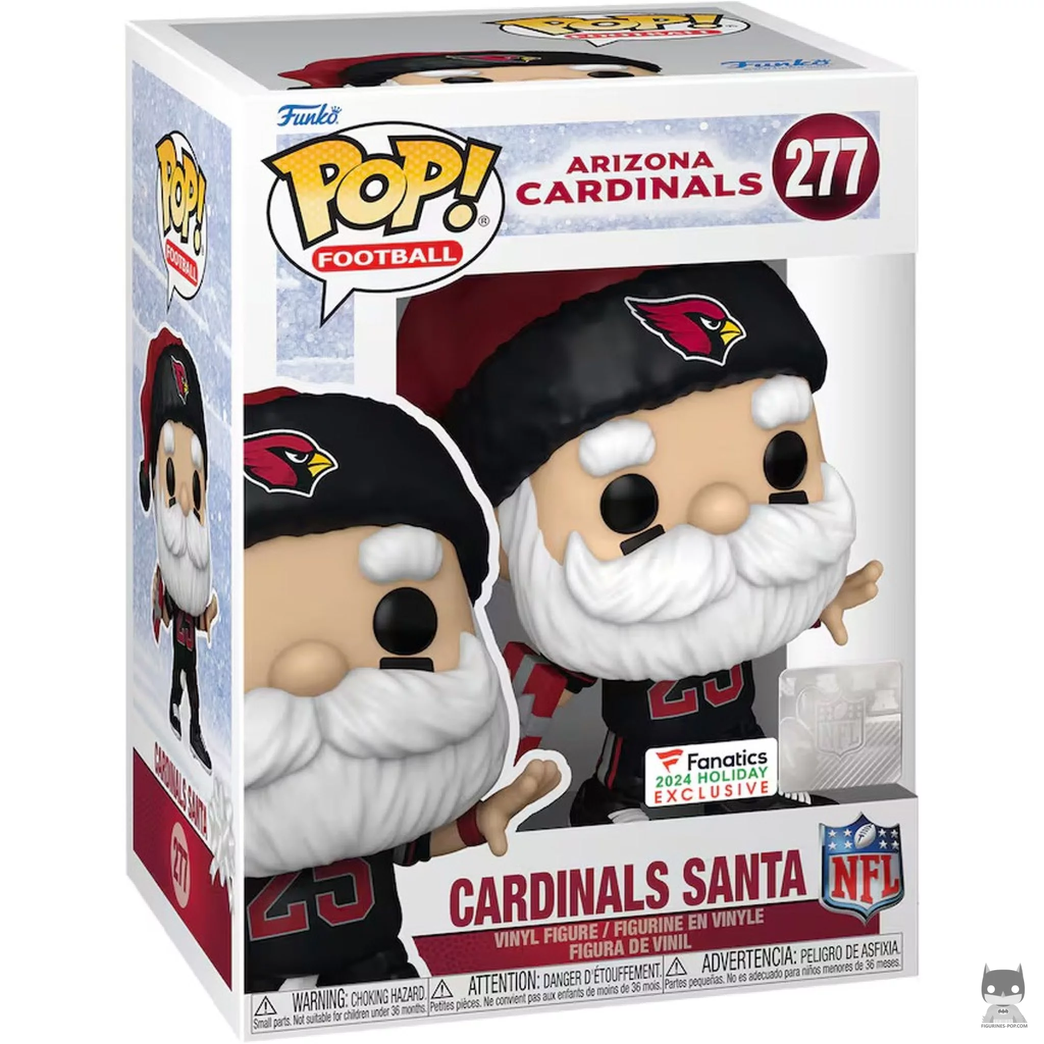 Figurine Funko POP Père Noël Arizona Cardinals avec boîte