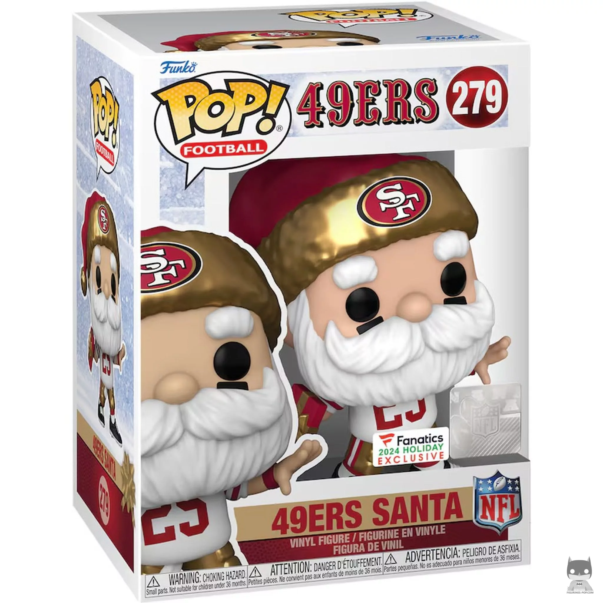 Figurine Funko POP Père Noël San Francisco 49ers avec boîte