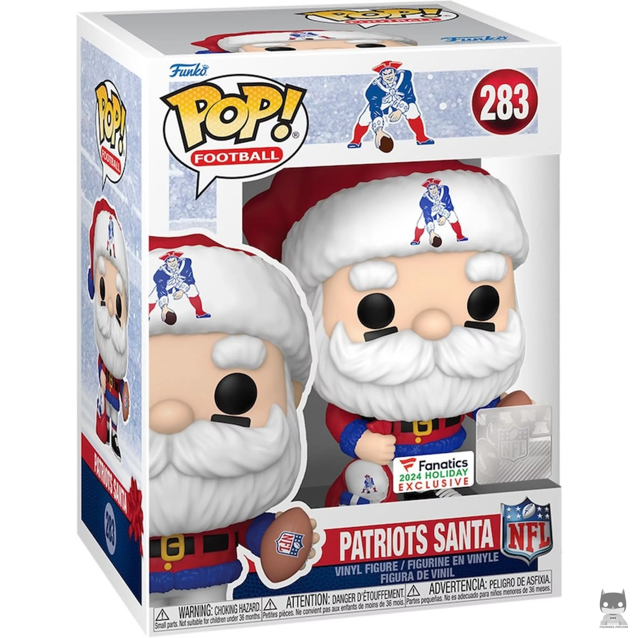 Figurine Funko POP Père Noël New England Patriots avec boîte