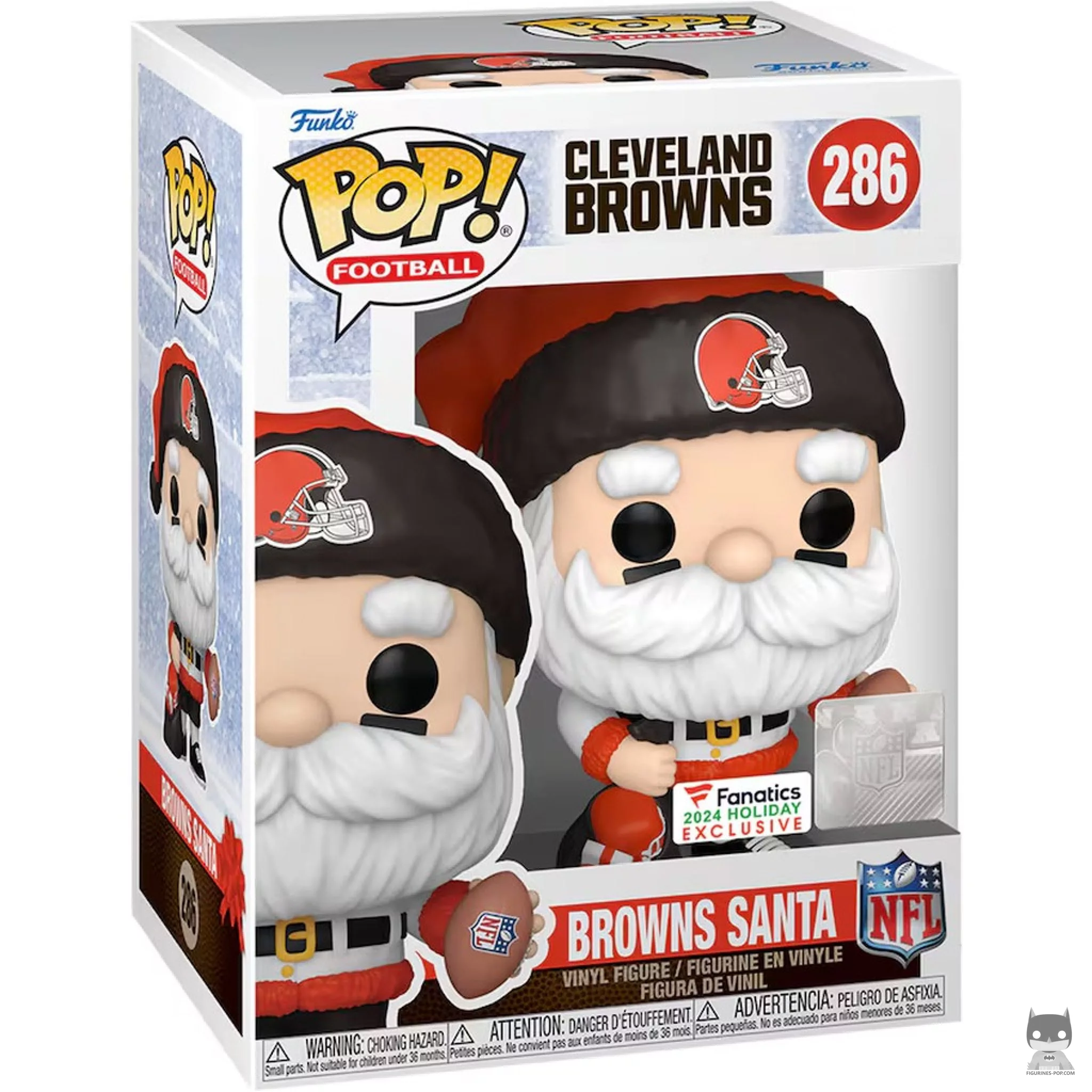 Figurine Funko POP Père Noël Cleveland Browns avec boîte