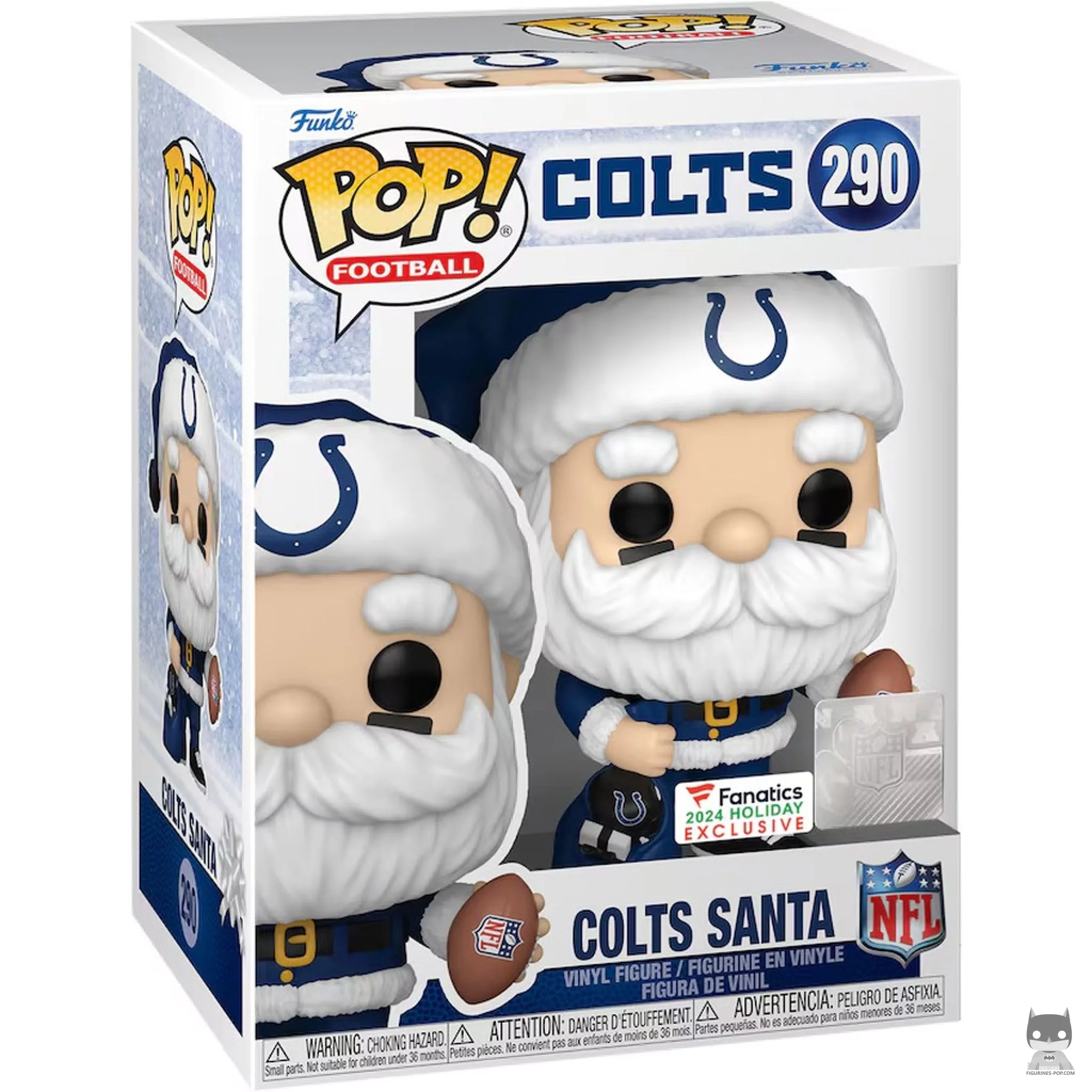 Figurine Funko POP Père Noël Indianapolis Colts avec boîte