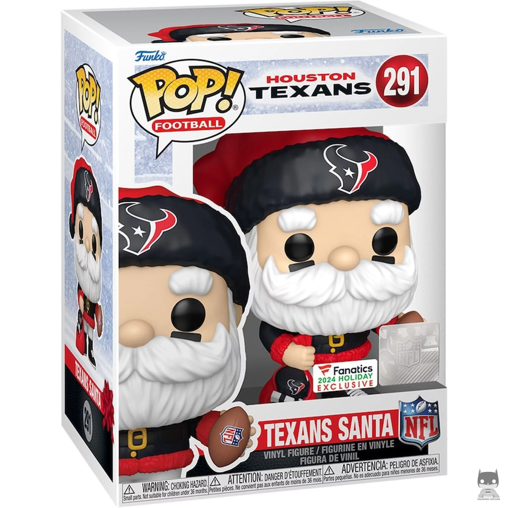 Figurine Funko POP Père Noël Houston Texans avec boîte
