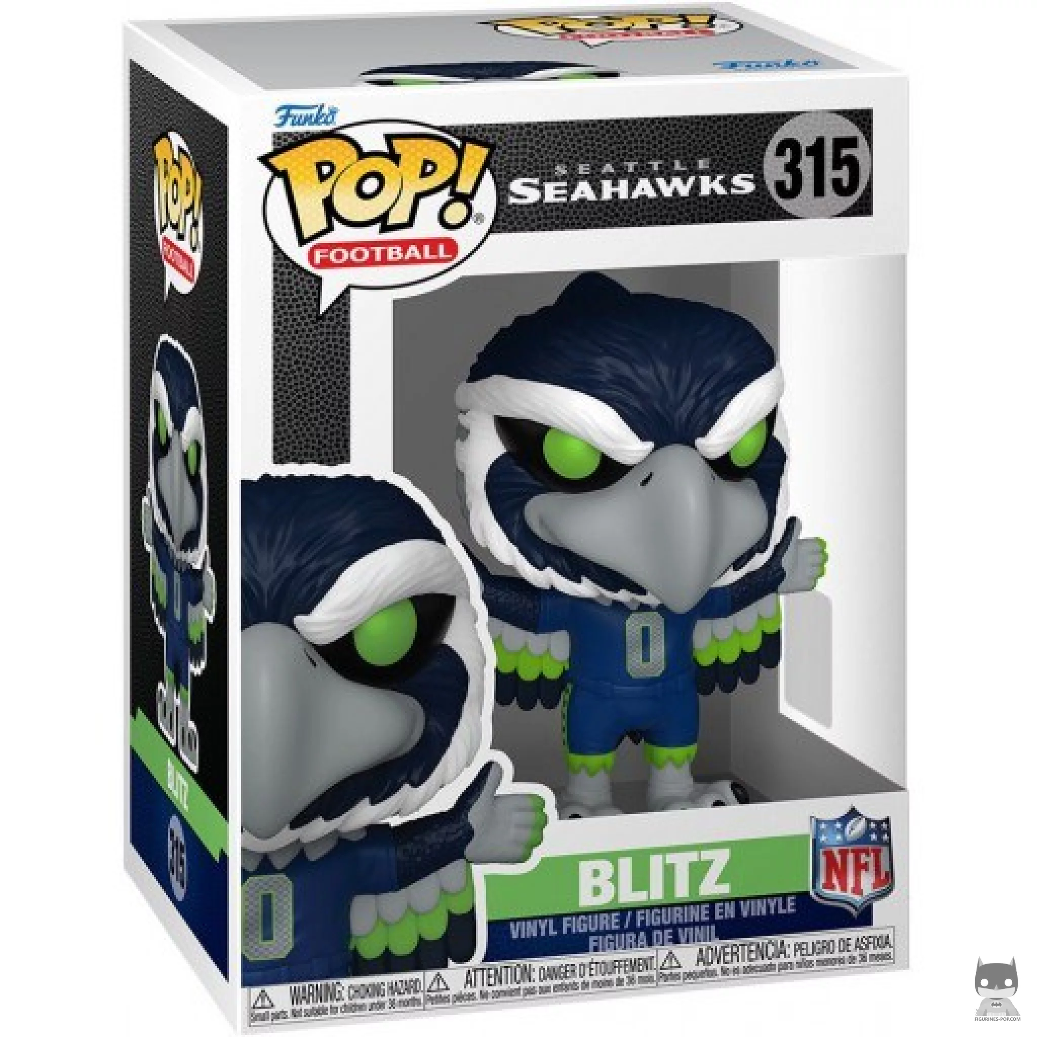 Figurine Funko POP Blitz (Seattle Seahawks) avec boîte