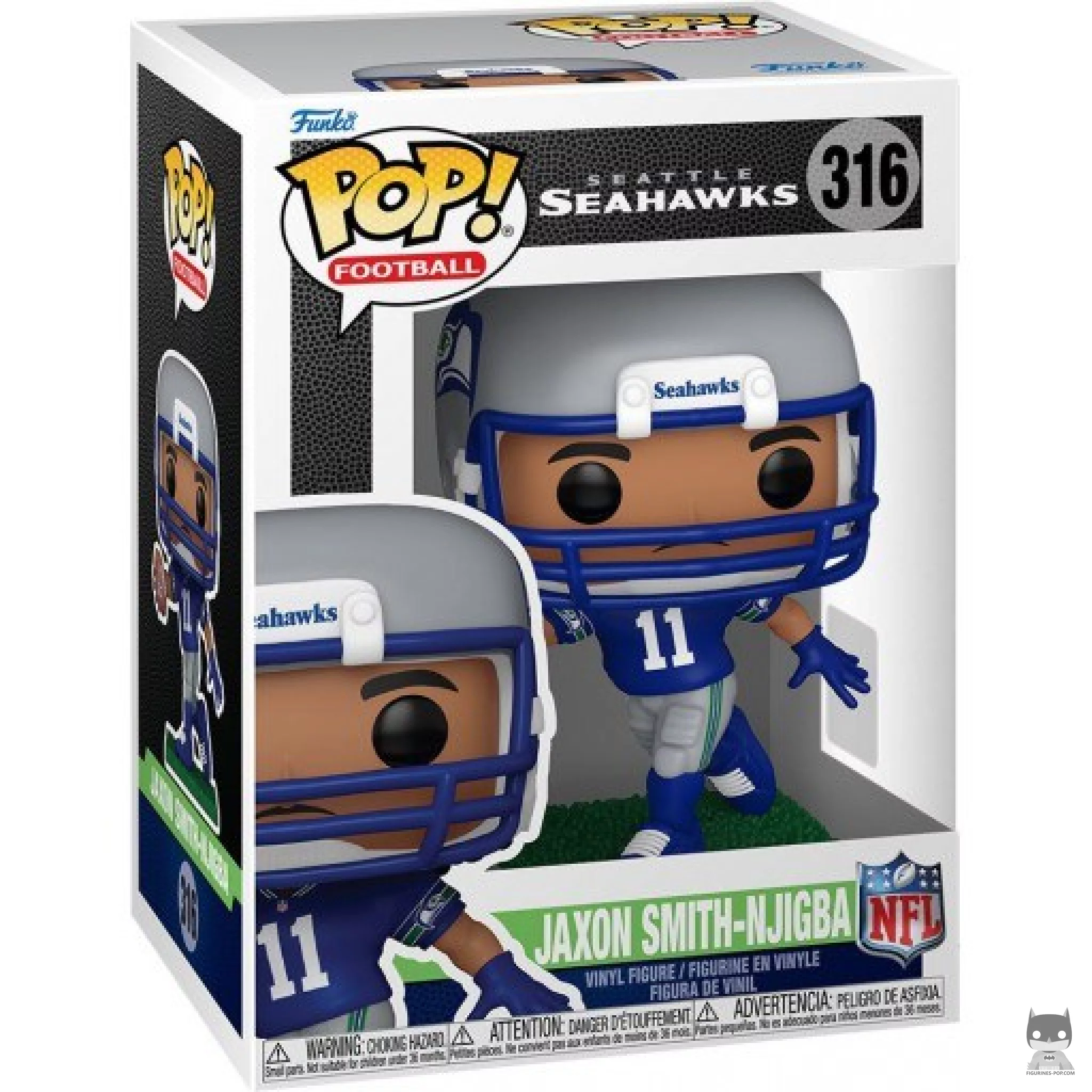 Figurine Funko POP Jaxon Smith-Njigba (Seattle Seahawks) avec boîte