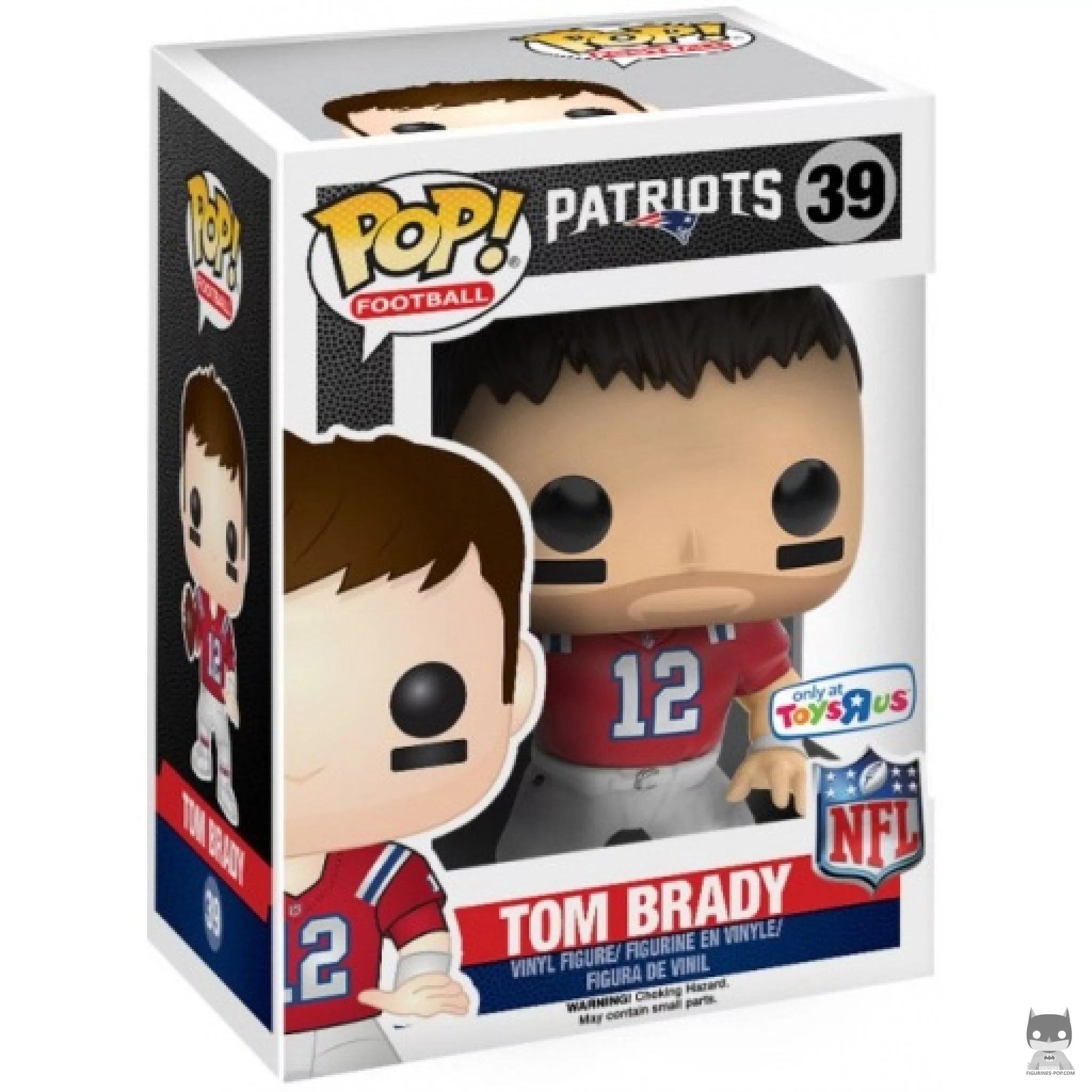 Figurine Funko POP Tom Brady (Maillot Throwback) avec boîte