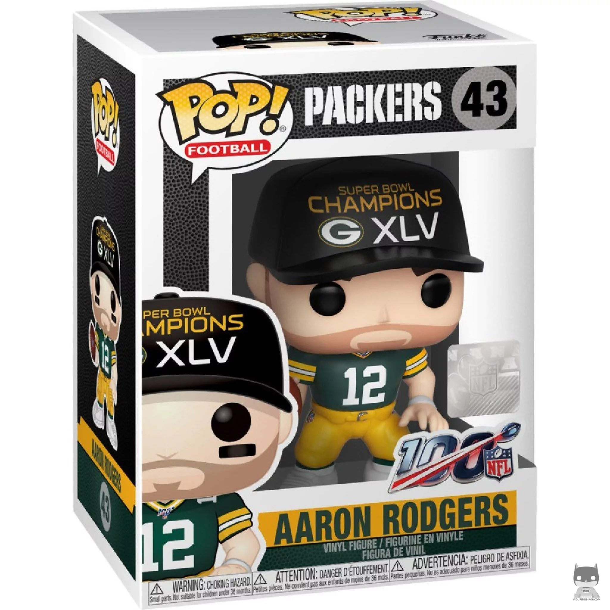 Figurine Funko POP Aaron Rodgers avec boîte