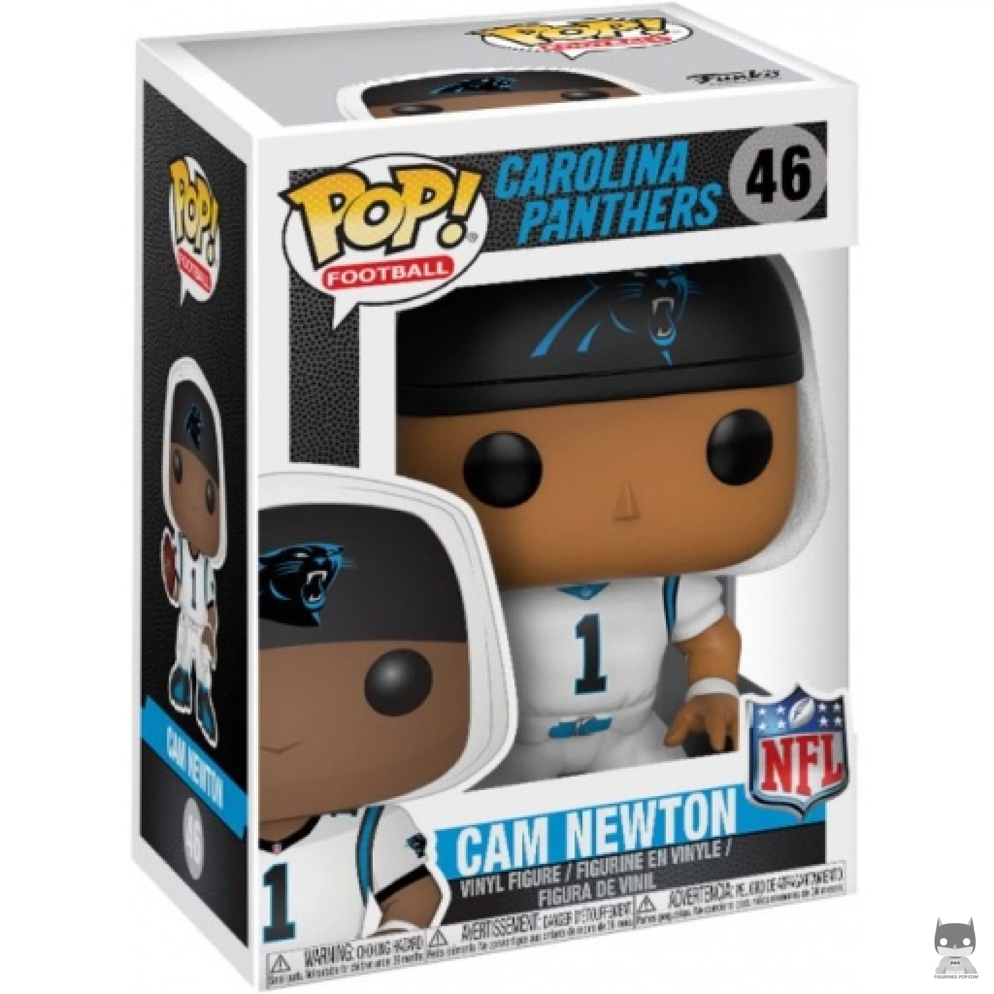 Figurine Funko POP Cam Newton (Panthers White) avec boîte