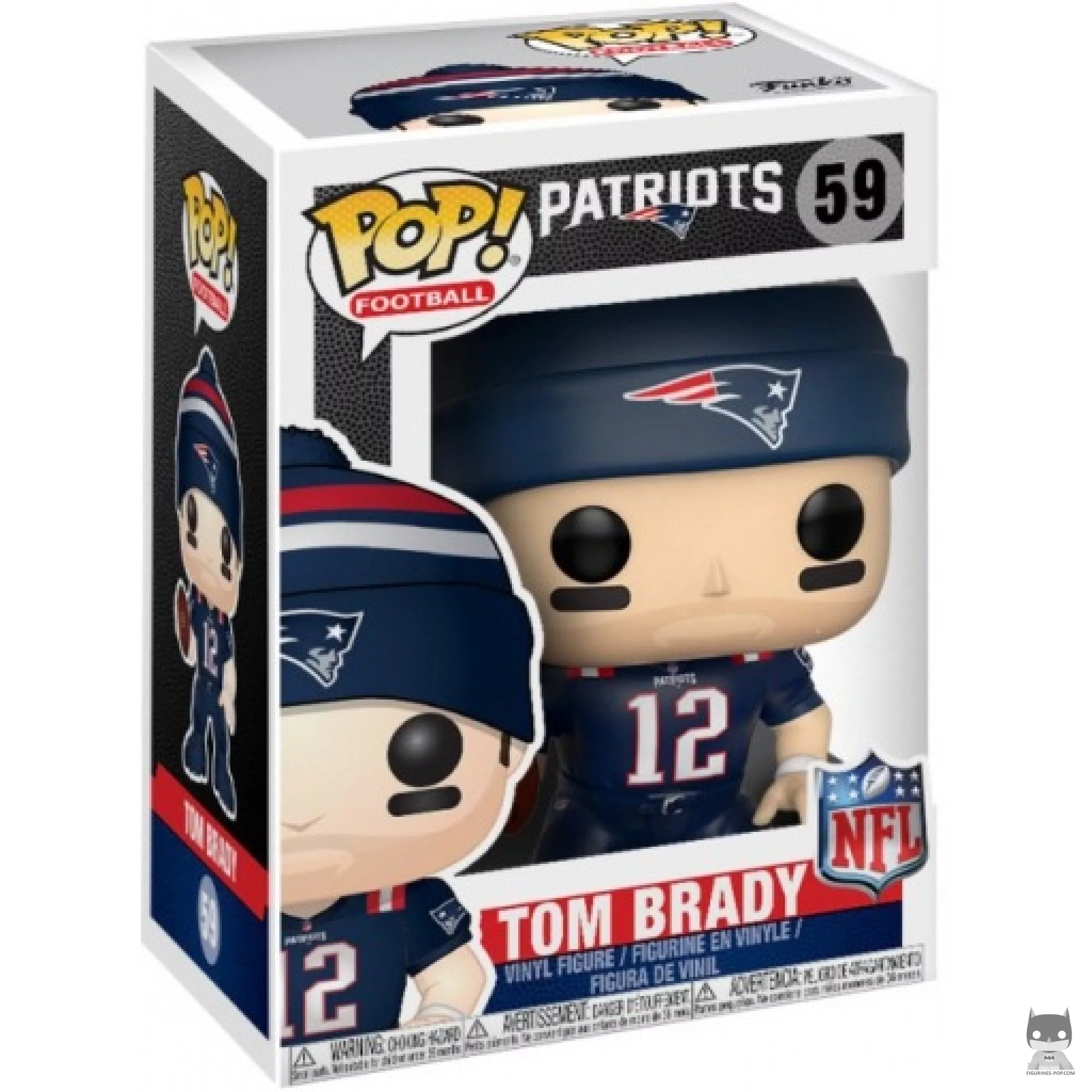 Figurine Funko POP Tom Brady (Patriots Color Rush) avec boîte