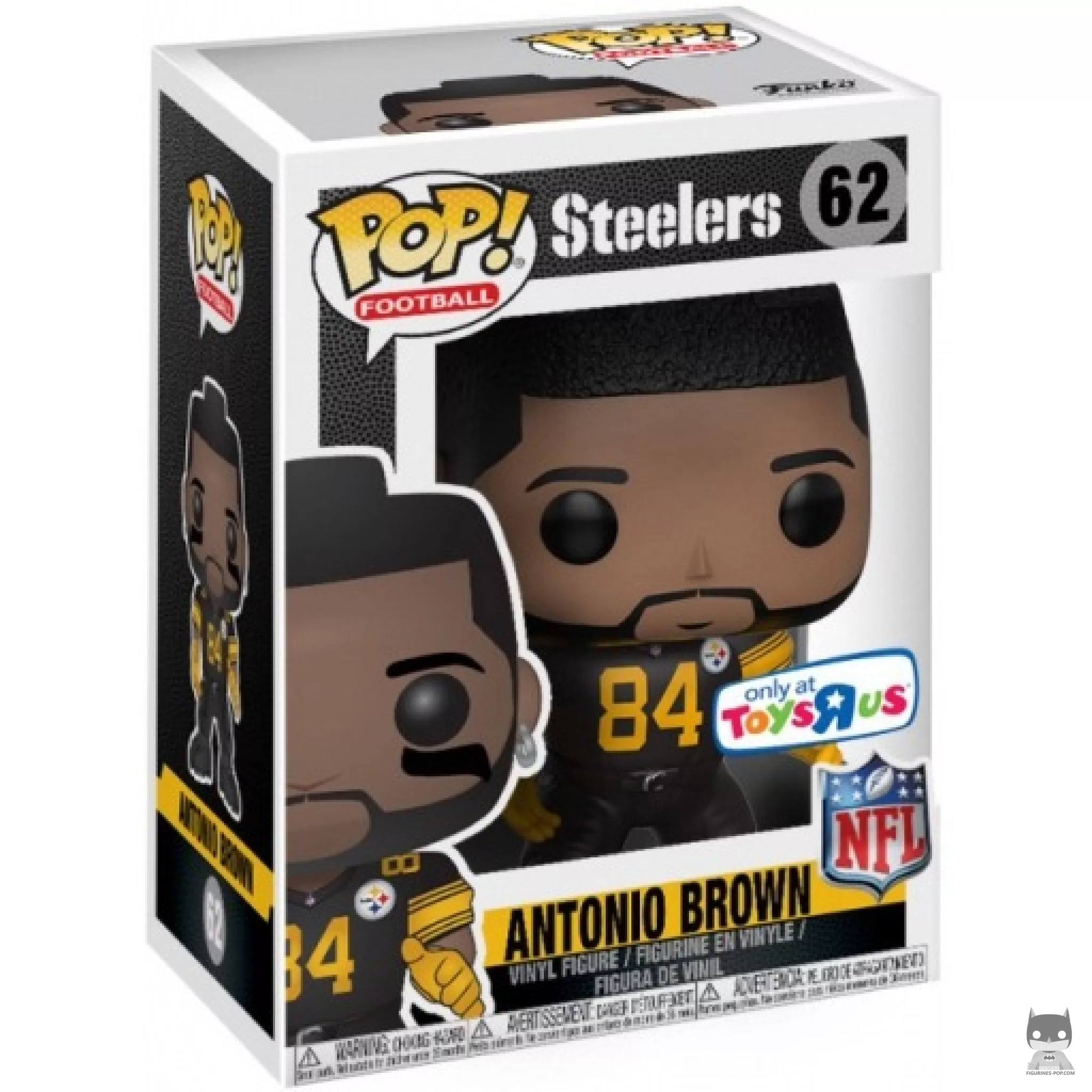 Figurine Funko POP Antonio Brown (Steelers Color Rush) avec boîte