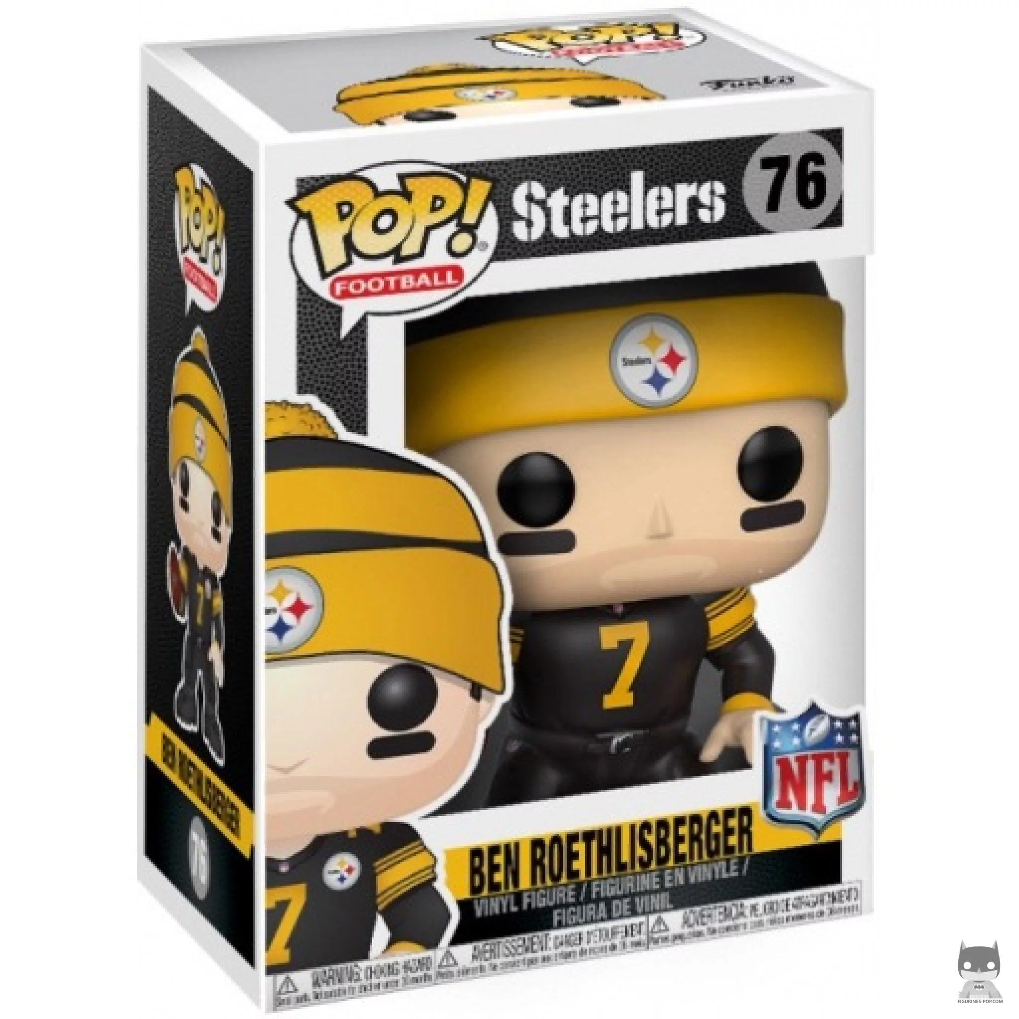 Figurine Funko POP Ben Roethlisberger (Steelers Color Rush) avec boîte