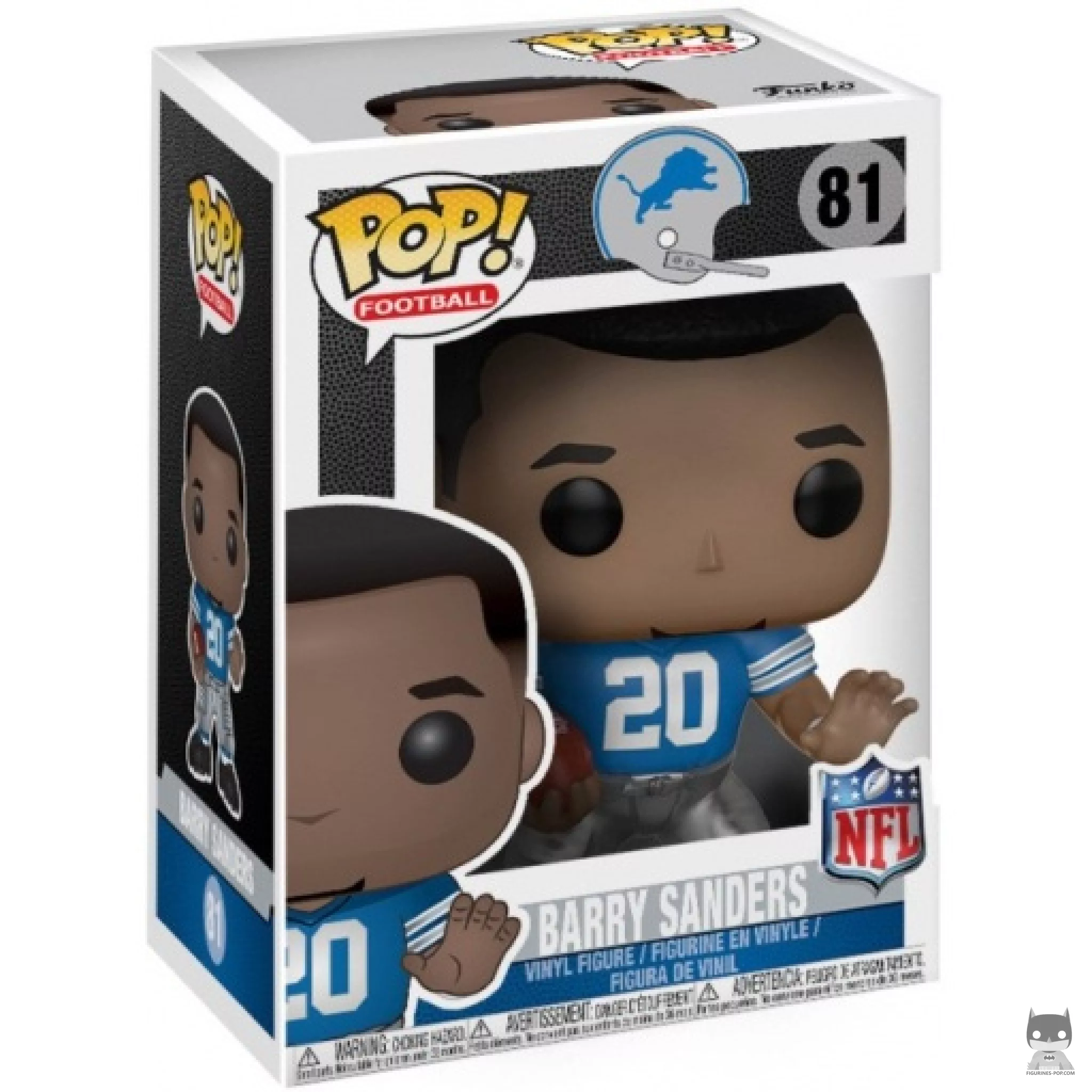 Figurine Funko POP Barry Sanders (Lions Home) avec boîte