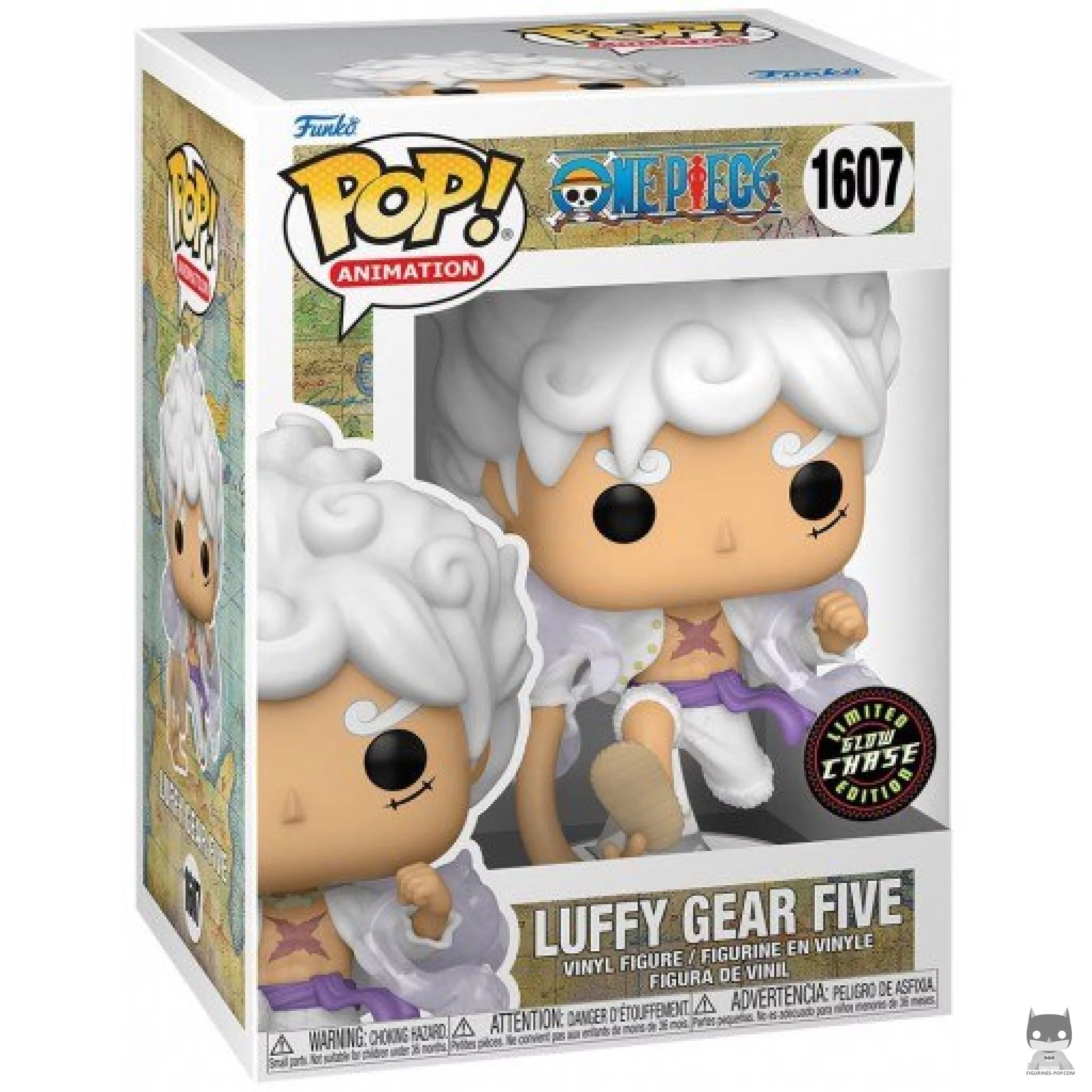 Figurine Funko POP Luffy Gear Five (Chase & Glow in the Dark) avec boîte