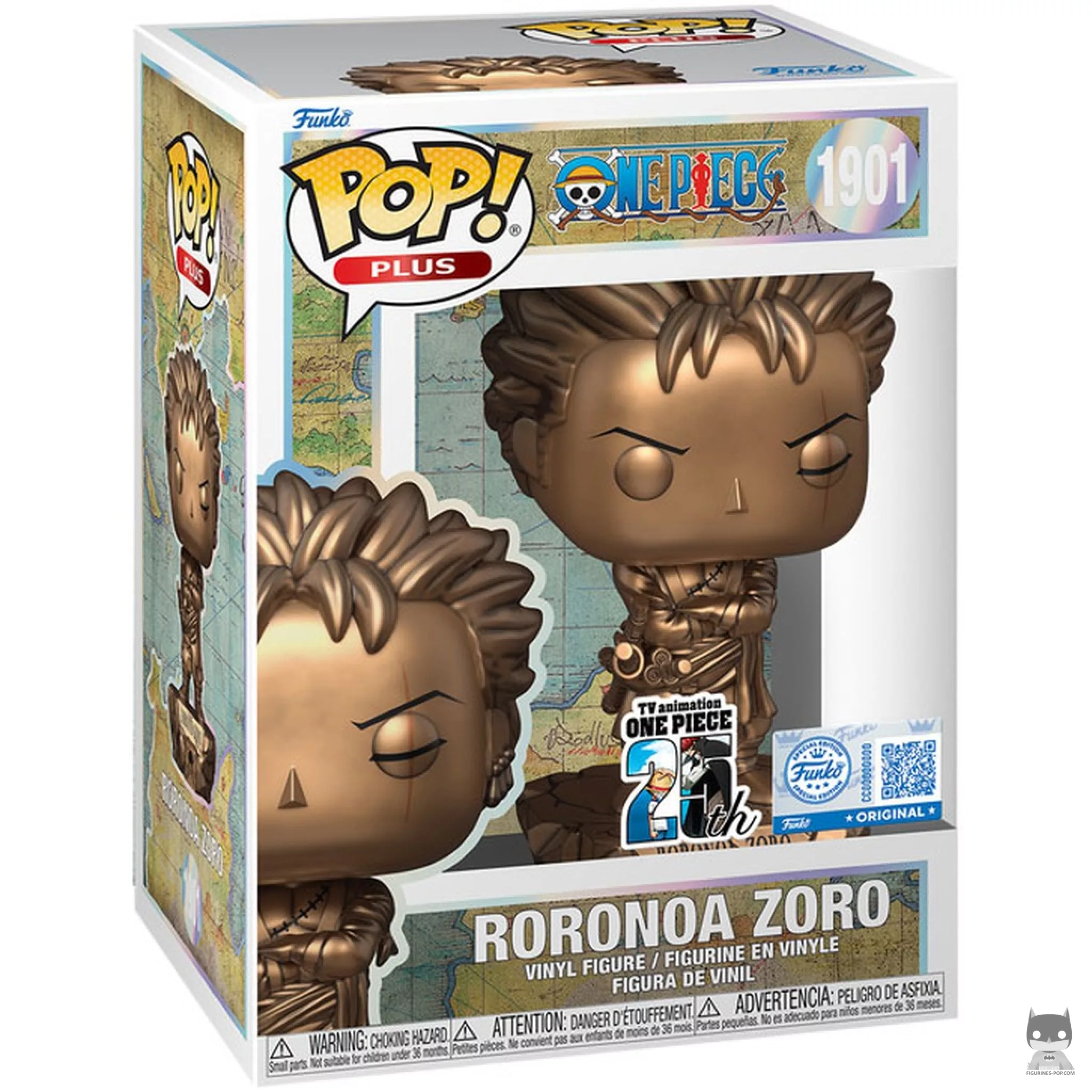 Figurine Funko POP Roronoa Zoro (Bronze) avec boîte