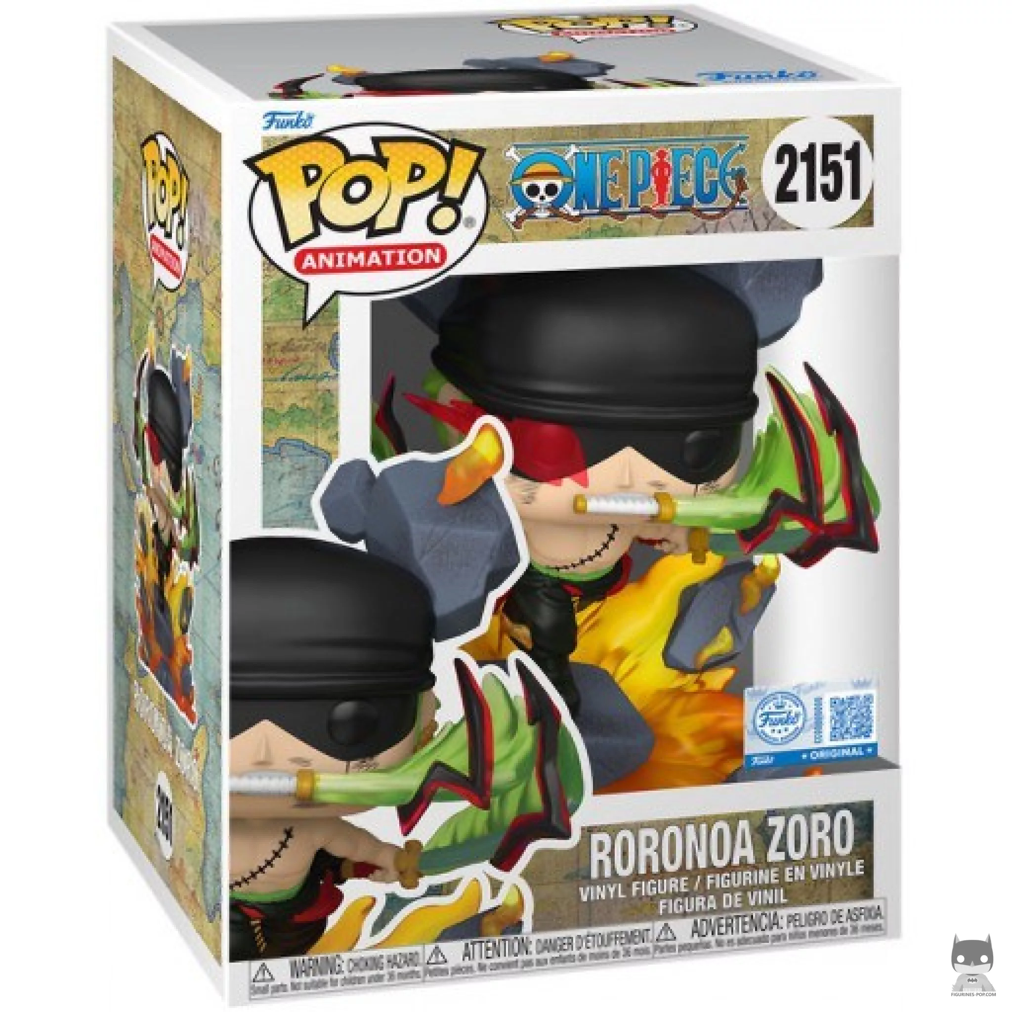 Figurine Funko POP Roronoa Zoro King of Hell (SuperSized) avec boîte