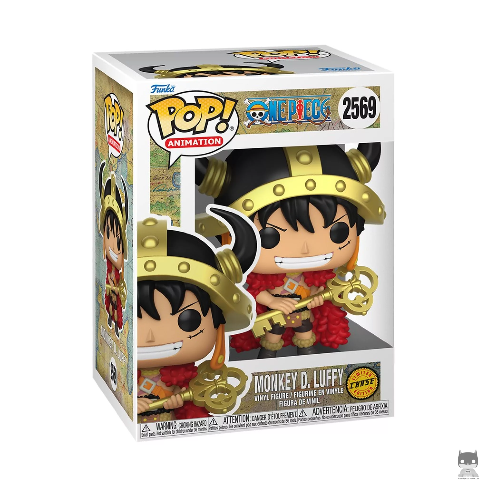 Figurine Funko POP Monkey D. Luffy avec casque (Chase) avec boîte