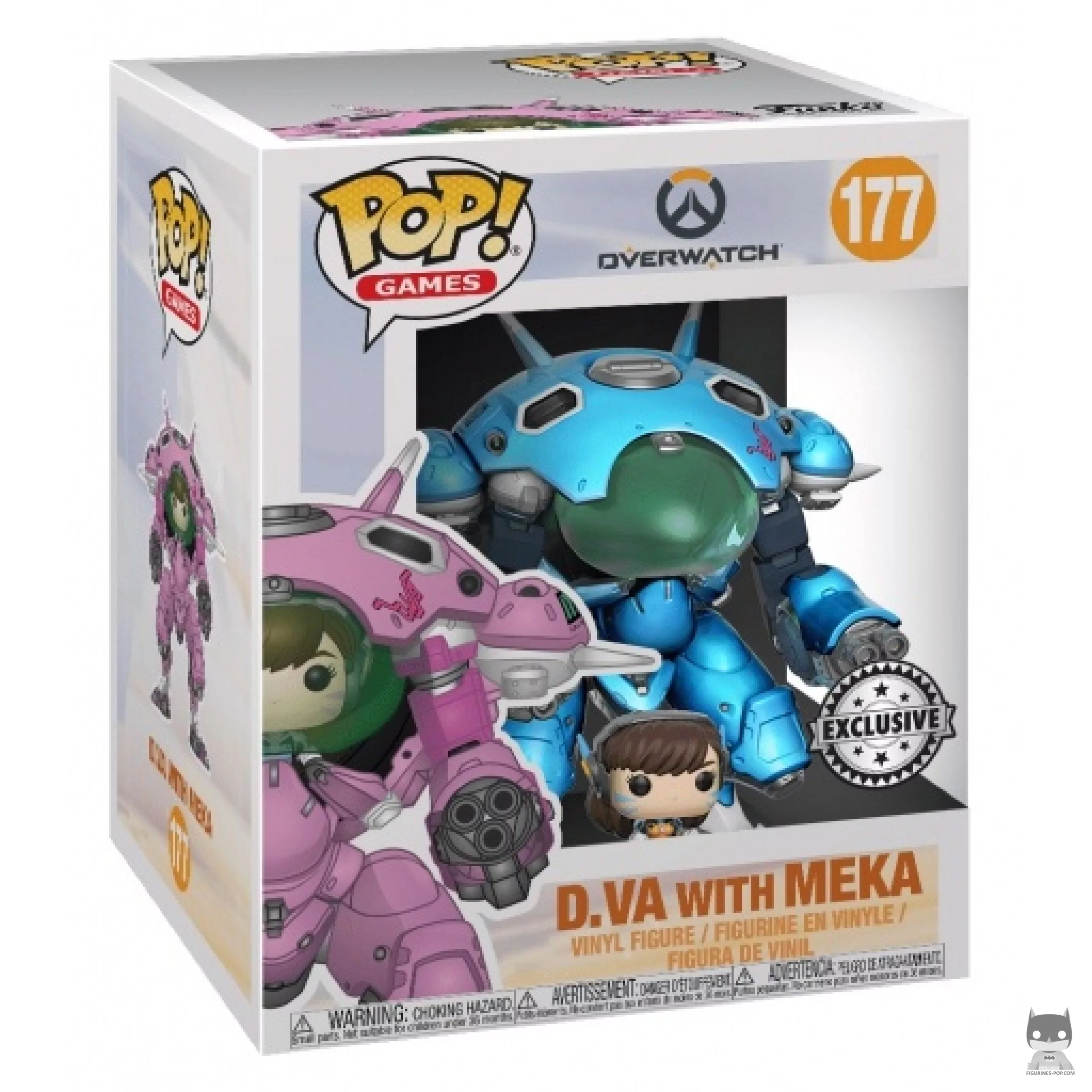 Figurine Funko POP D.Va avec Meka (Skin Blueberry) (Supersized) avec boîte