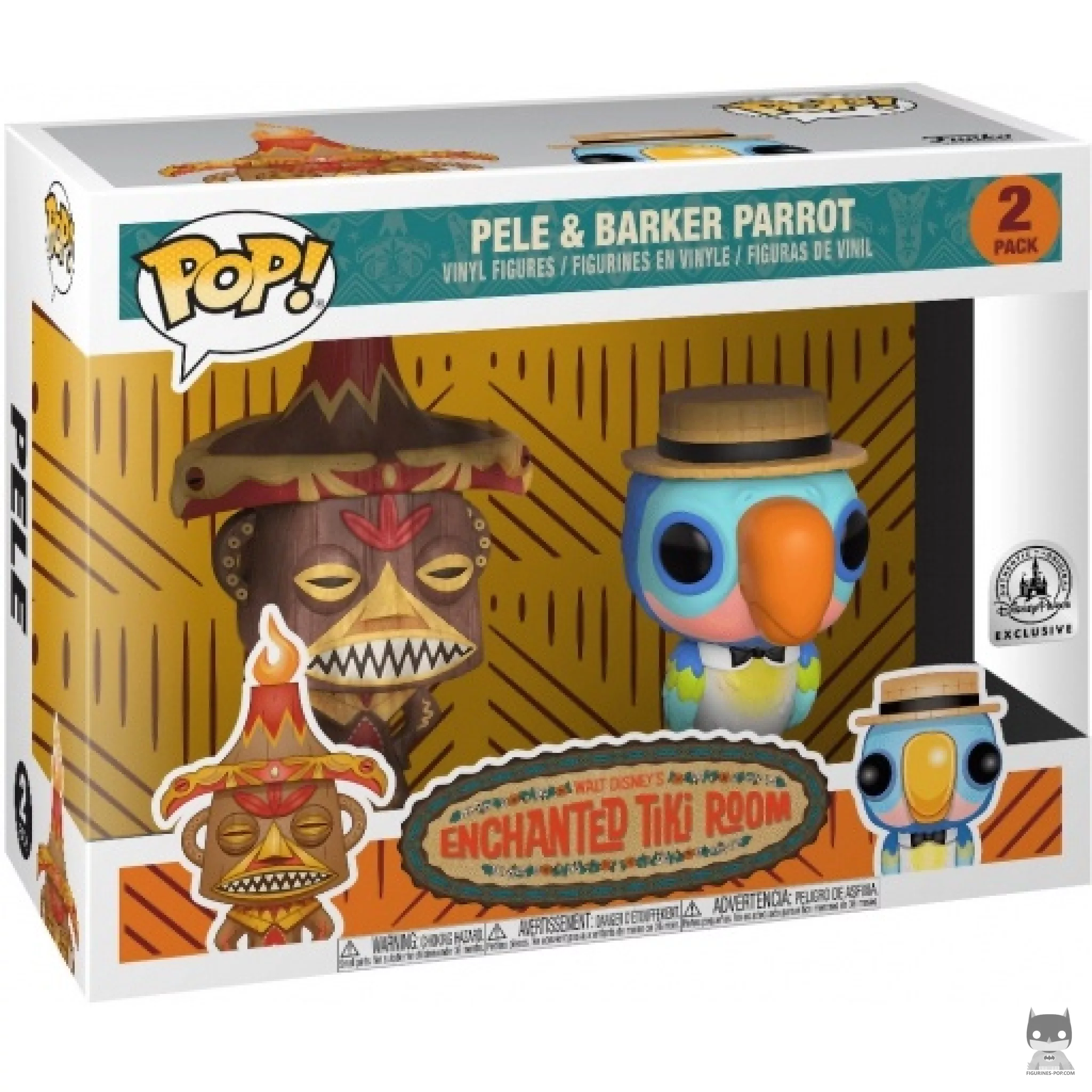 Figurine Funko POP Pele & Barker Parrot de Enchanted Tiki Room avec boîte