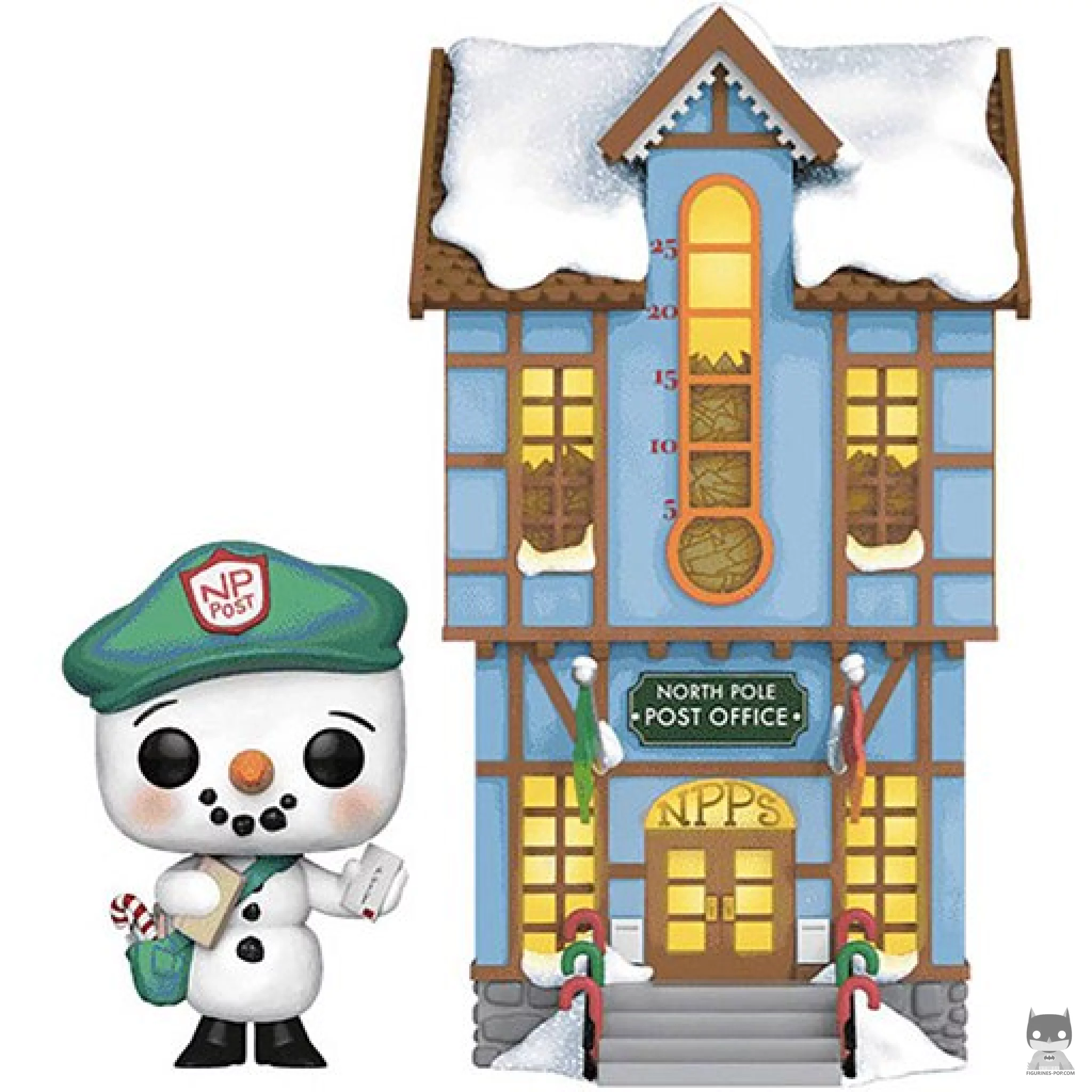 Figurine Funko POP Frosty Franklin & Bureau de Poste (Peppermint Lane)