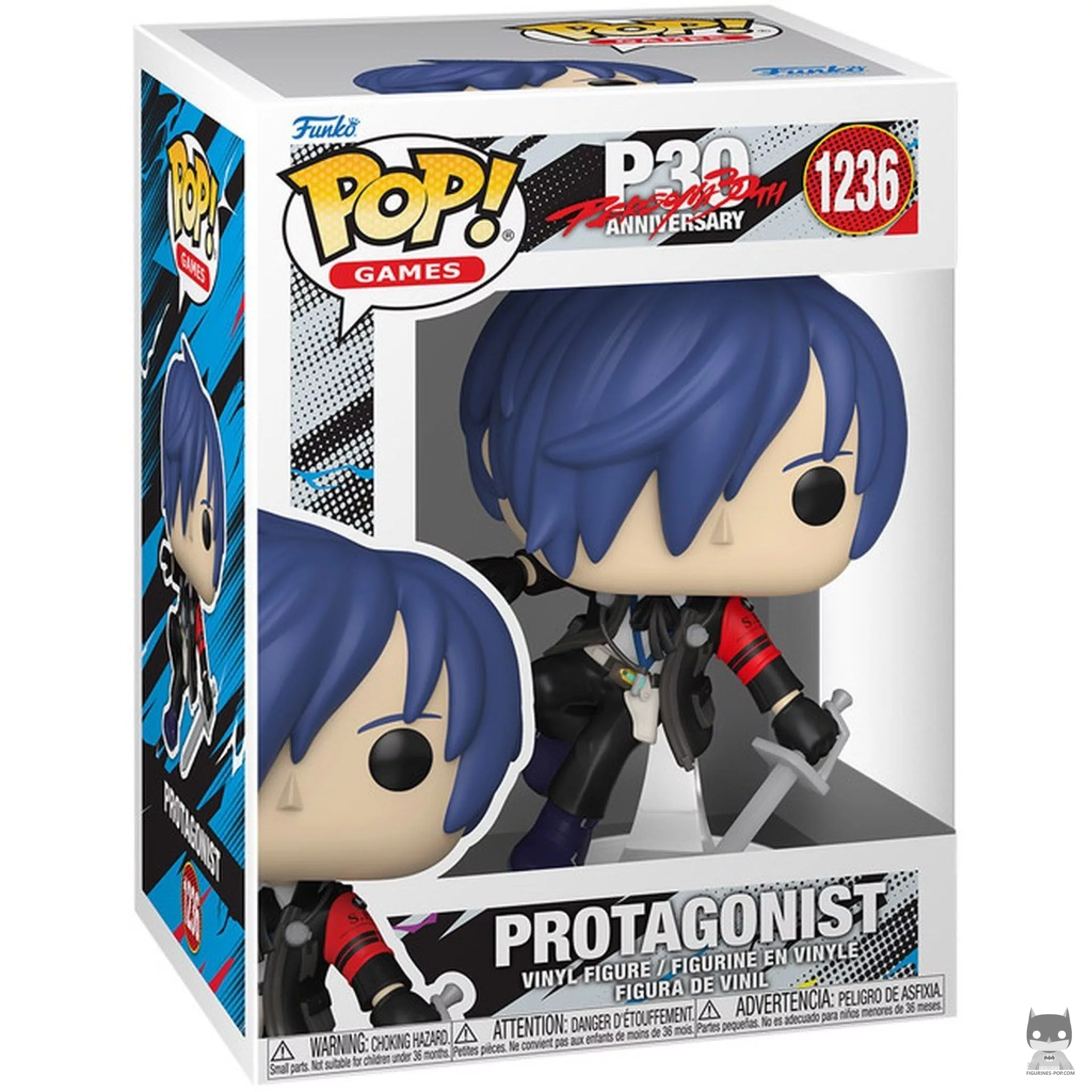 Figurine Funko POP Protagoniste masculin (Persona 3) (30e anniversaire) avec boîte