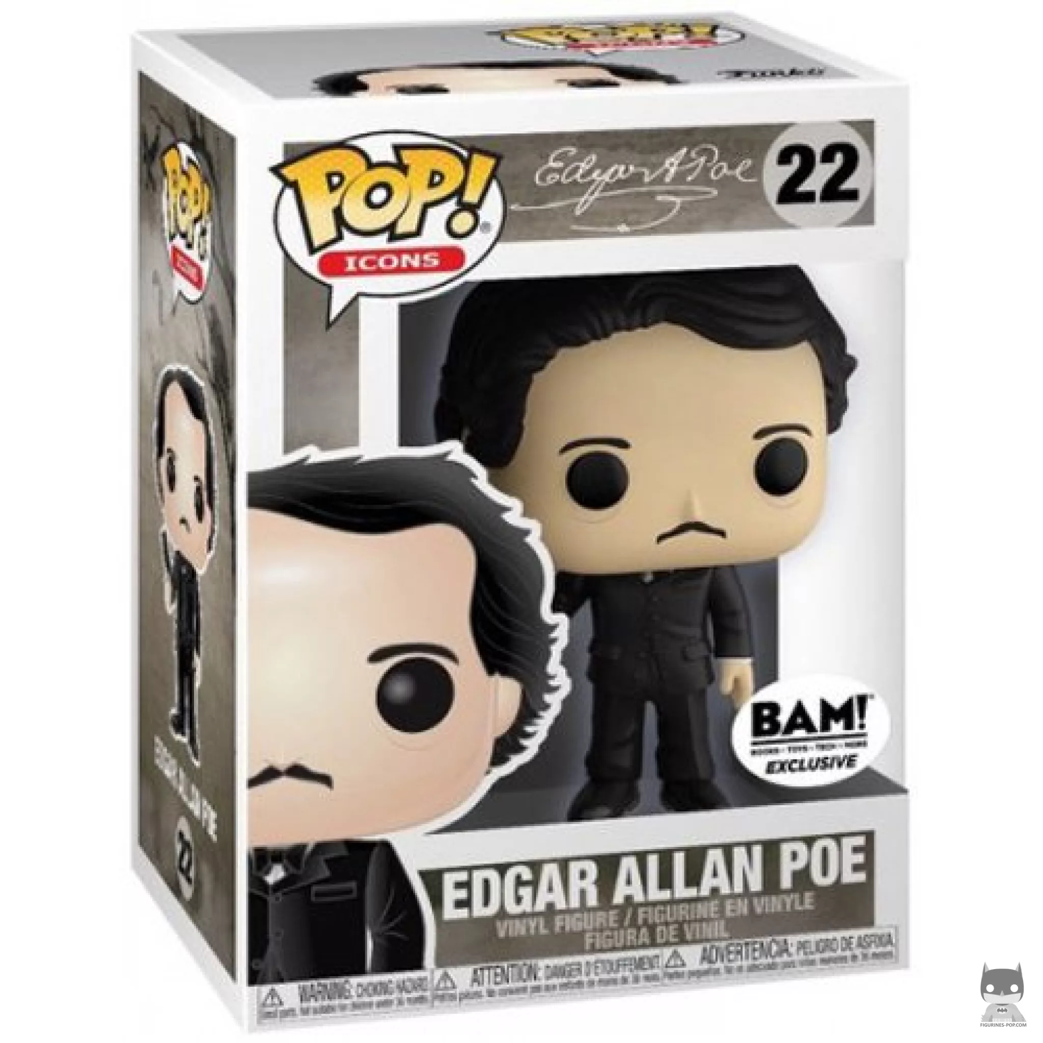 Figurine Funko POP Edgar Allan Poe avec boîte