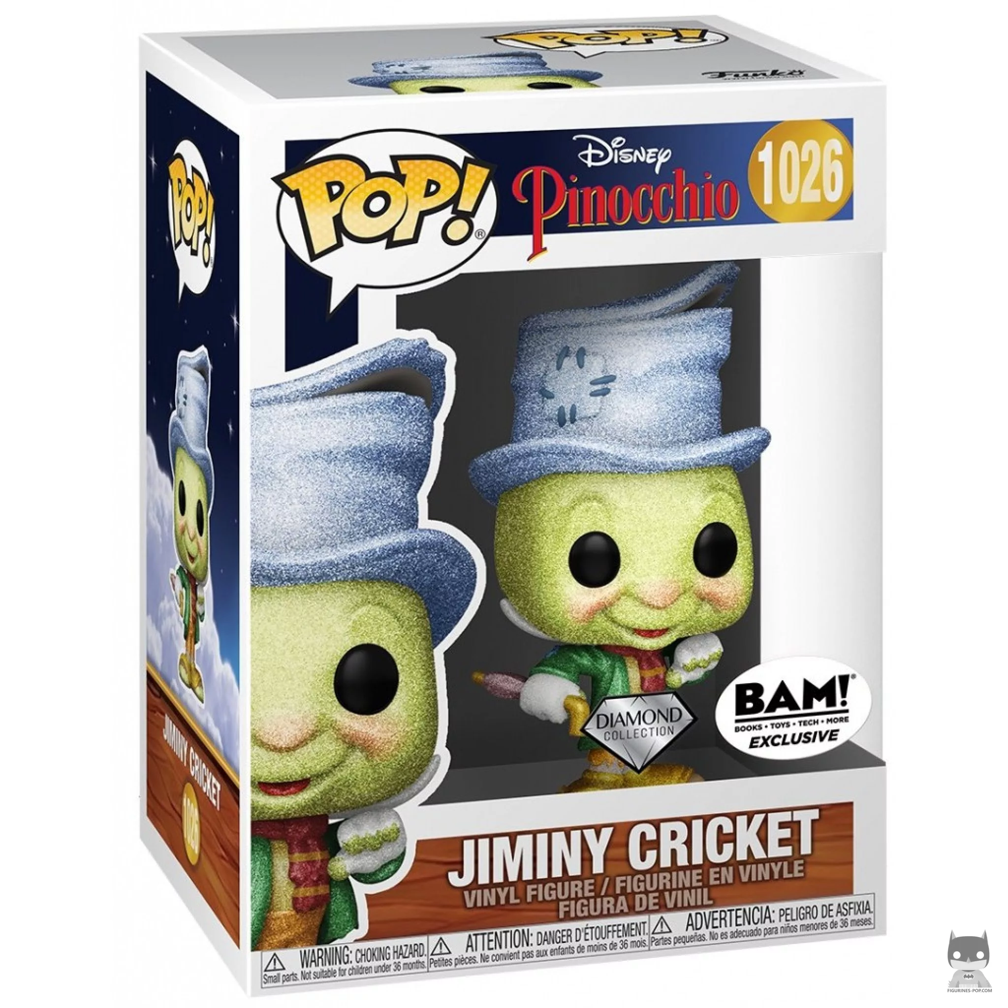 Figurine Funko POP Jiminy Cricket (Diamond Glitter) avec boîte