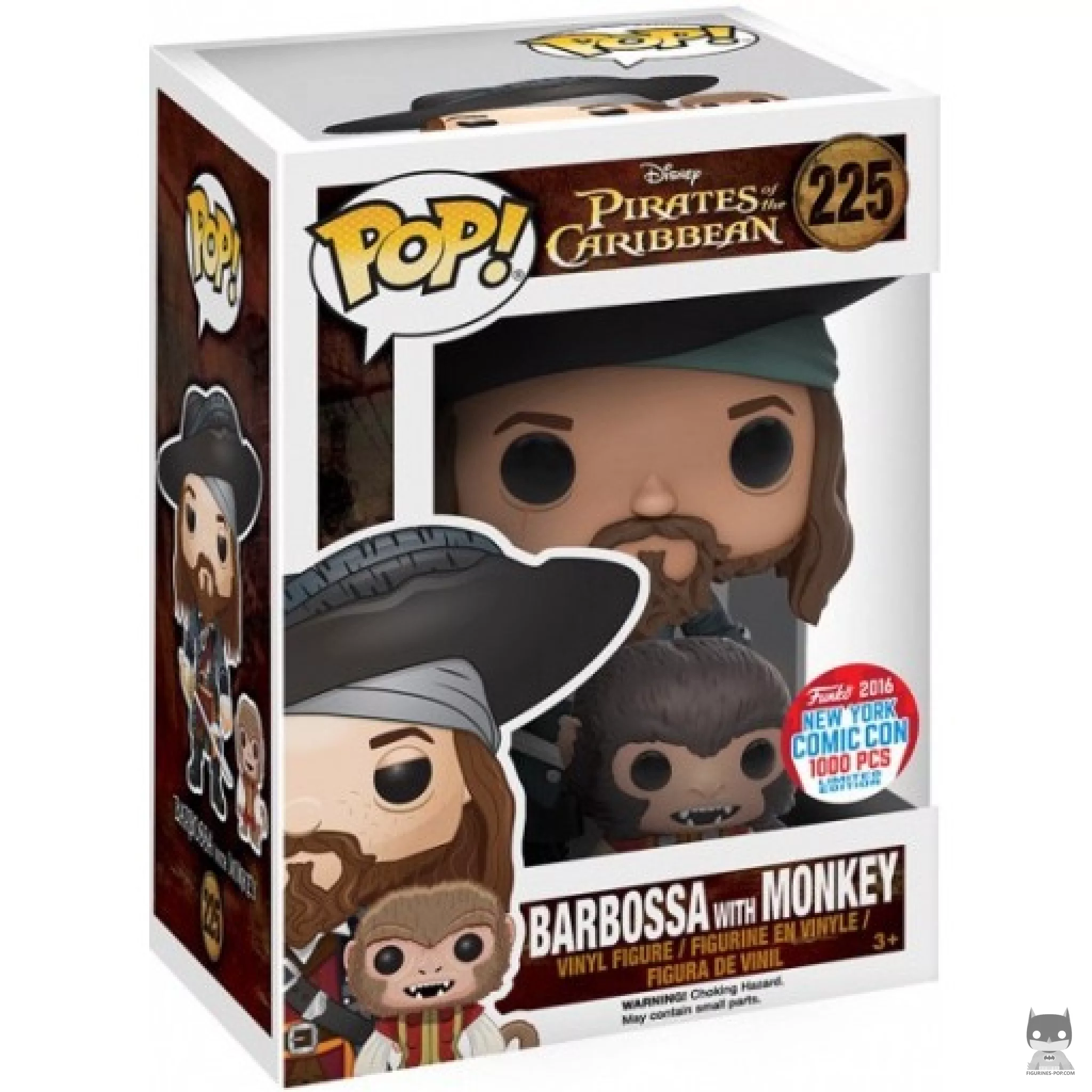 Figurine Funko POP Capitaine Barbossa avec Singe avec boîte