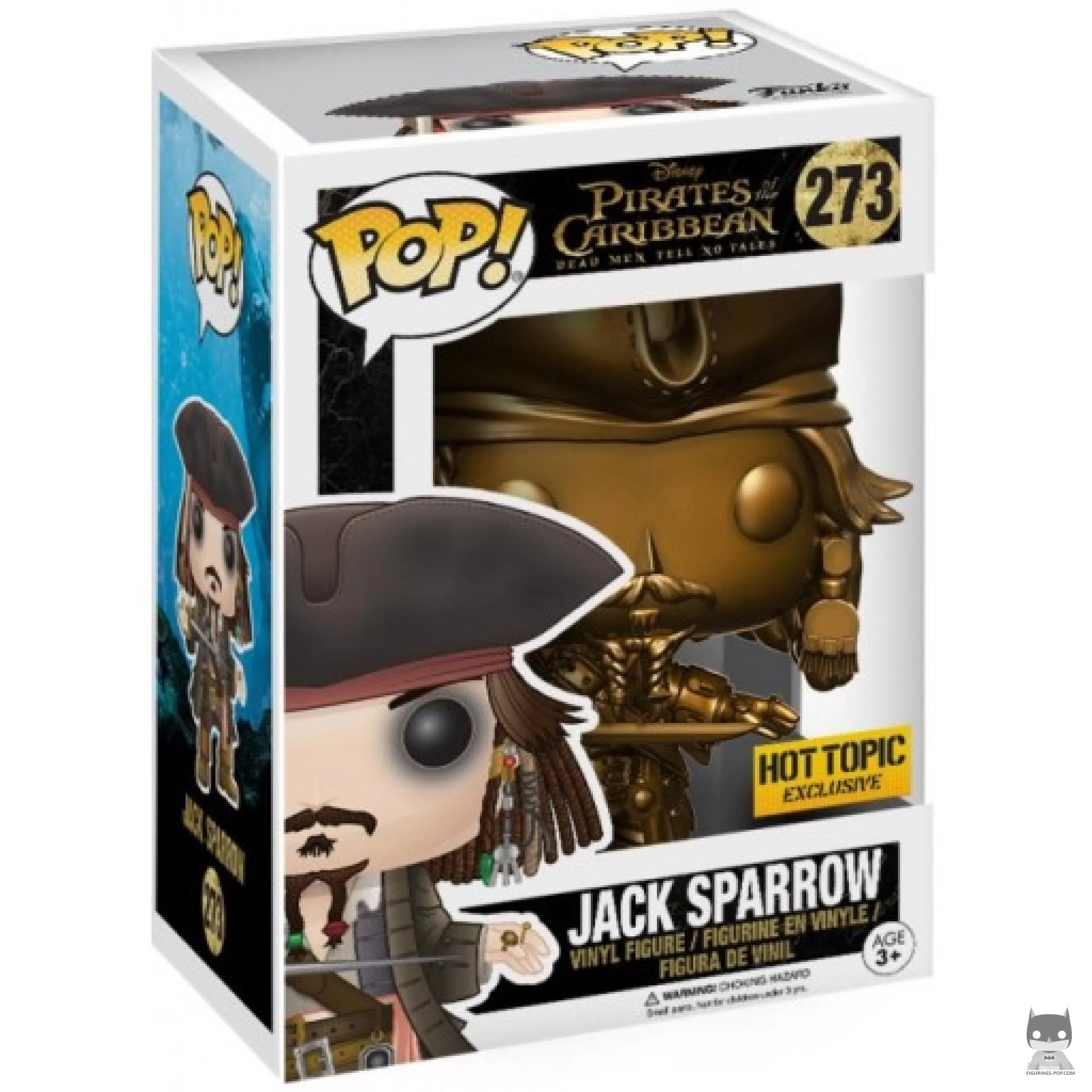Figurine Funko POP Capitaine Jack Sparrow (Or) avec boîte