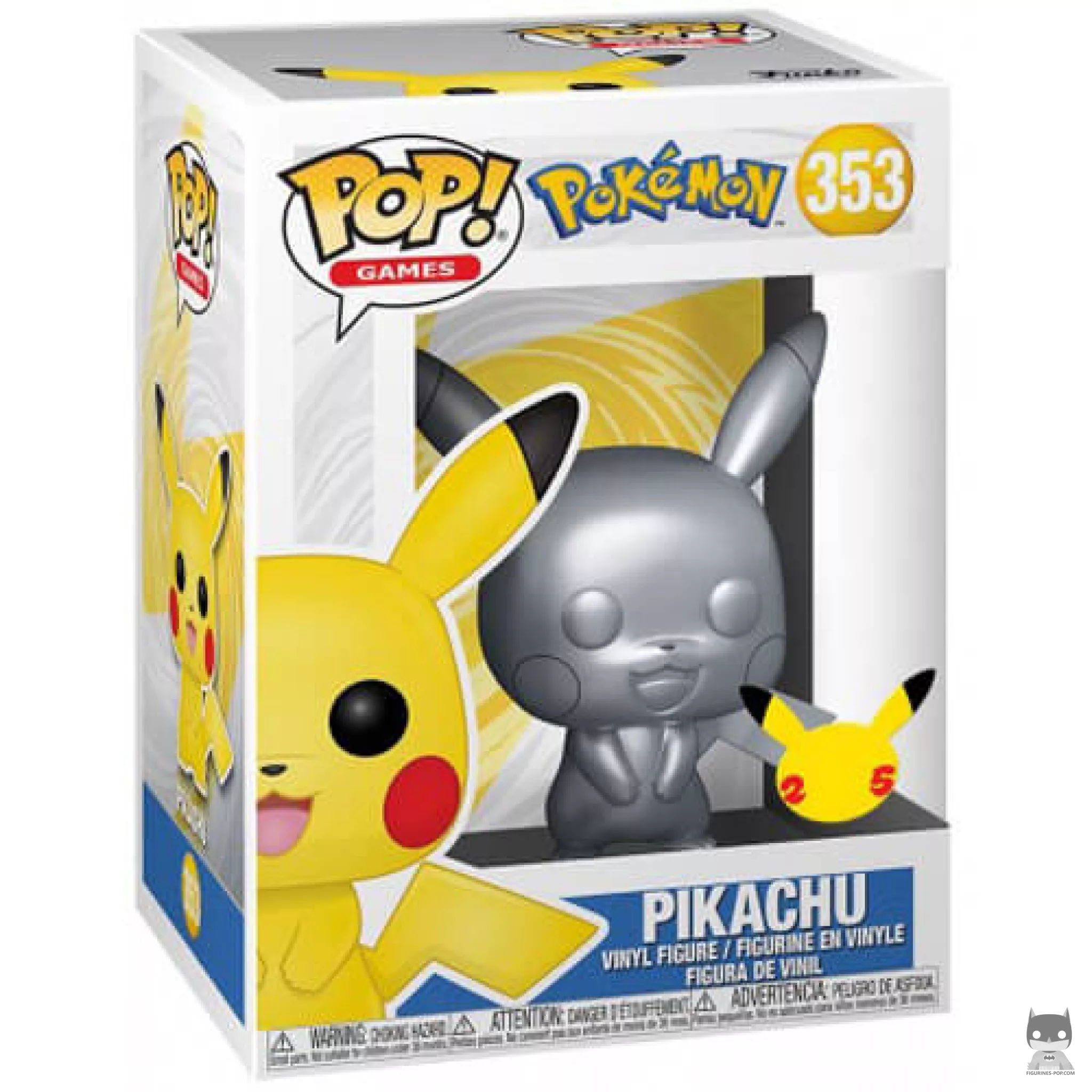 Figurine Funko POP Pikachu (Silver) avec boîte