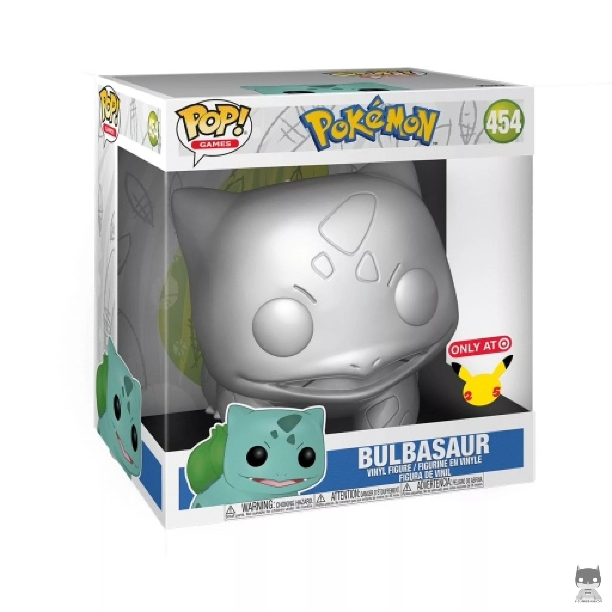Figurine Funko POP Bulbasaur (Supersized 10'' & Metallic) avec boîte