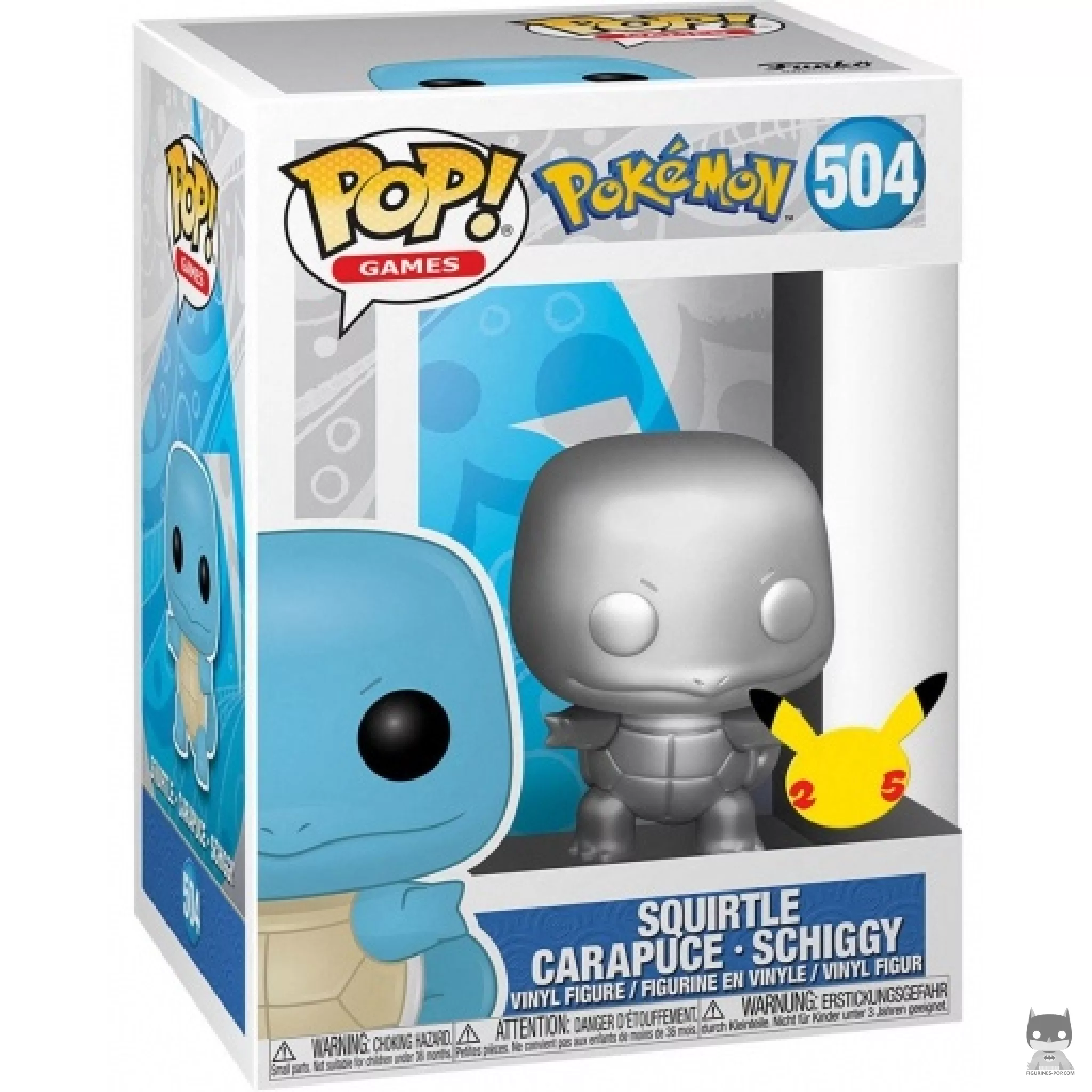 Figurine Funko POP Carapuce (Silver) avec boîte