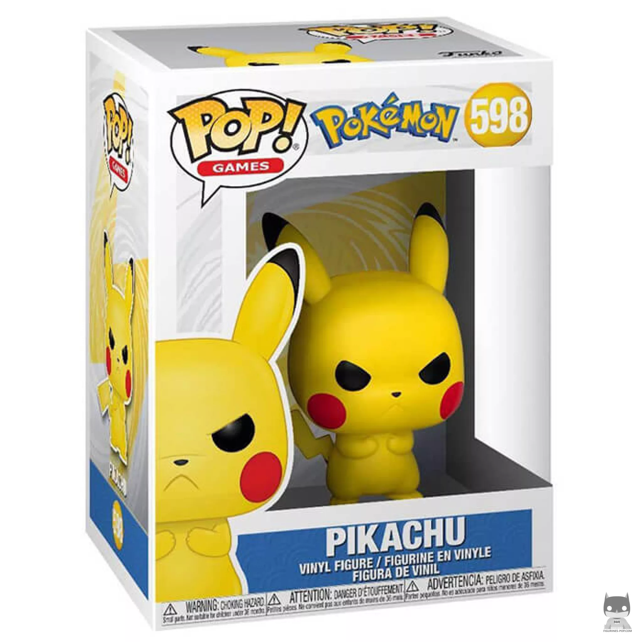 Figurine Funko POP Pikachu grincheux avec boîte