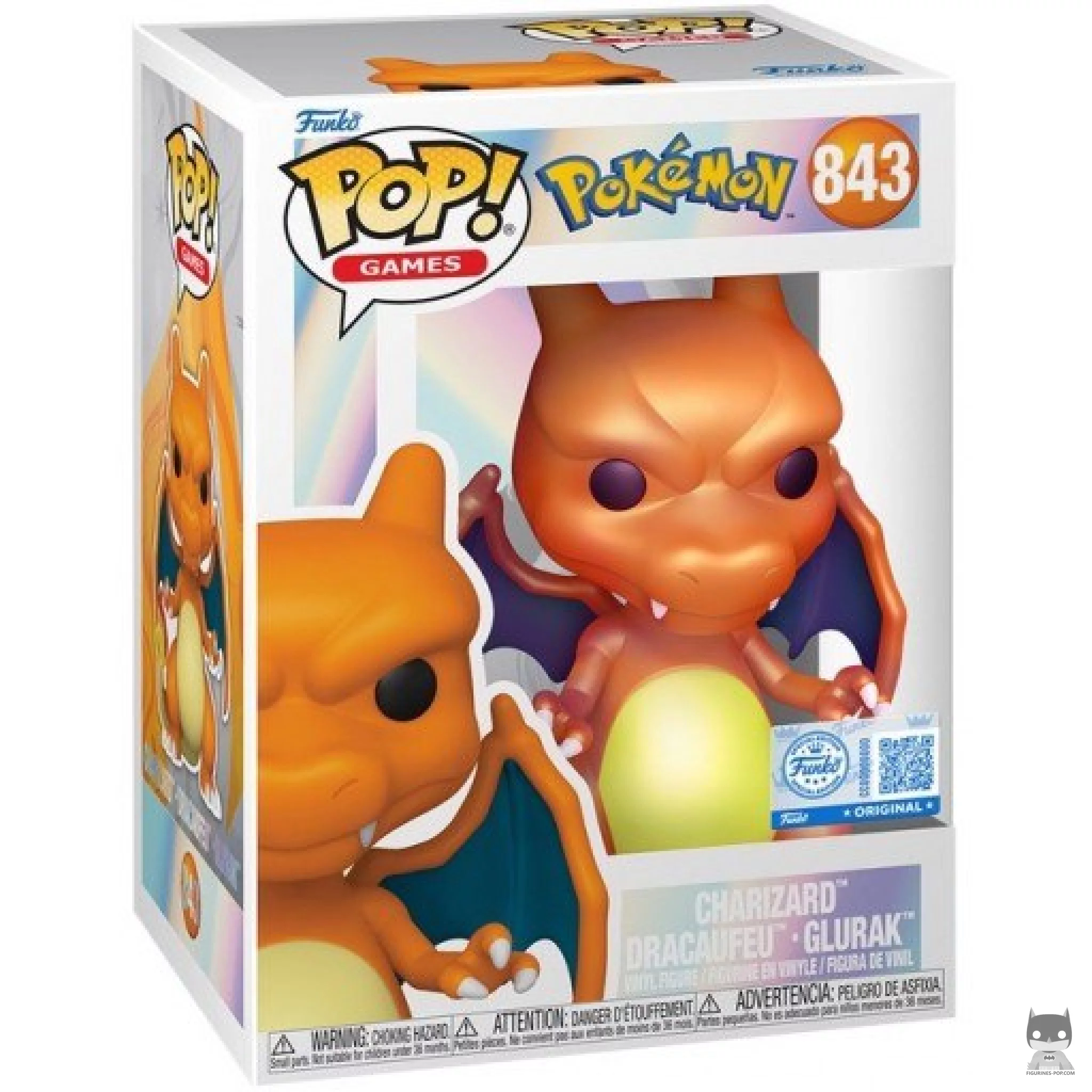 Figurine Funko POP Dracaufeu (Nacré) avec boîte