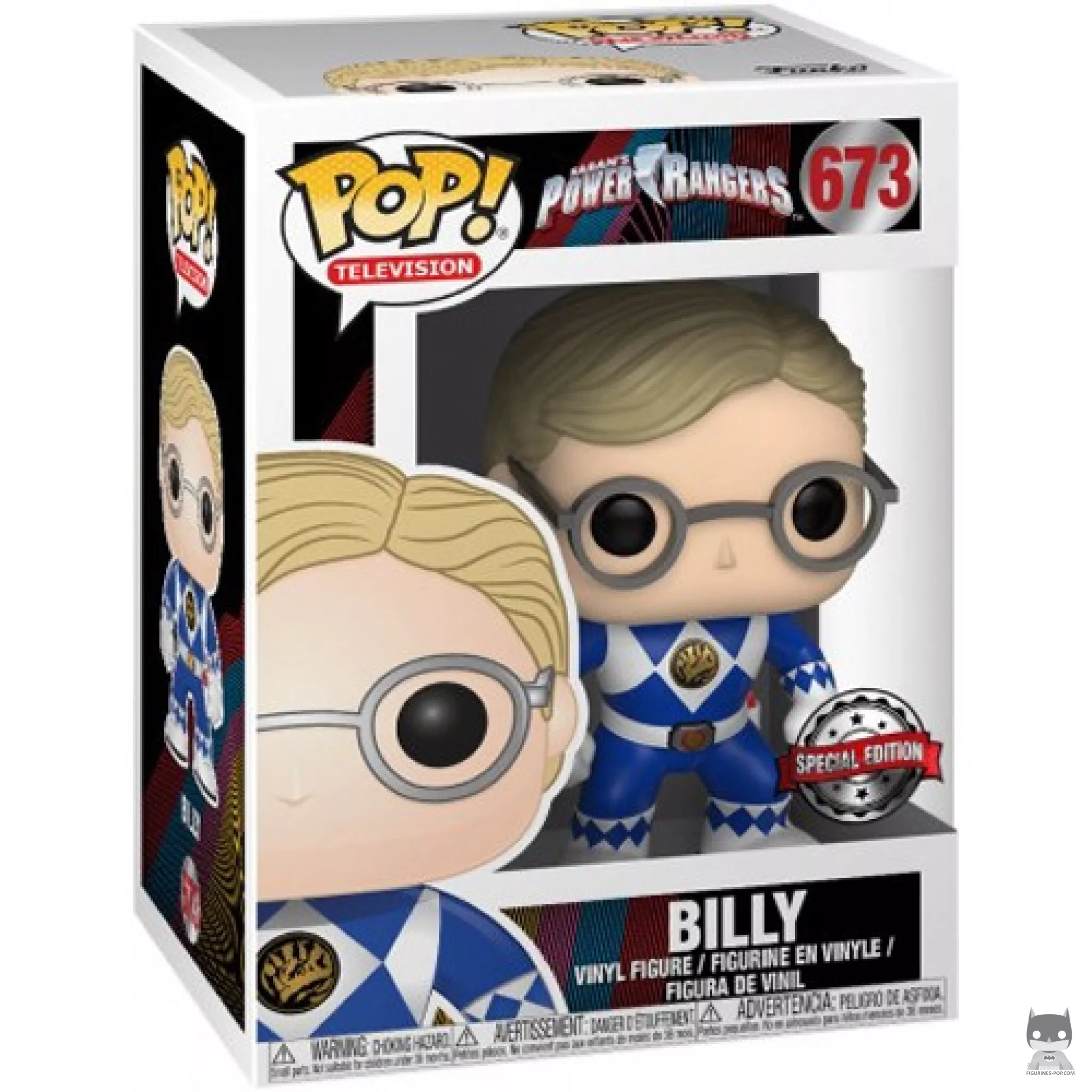 Figurine Funko POP Billy Ranger Bleu (sans casque) avec boîte