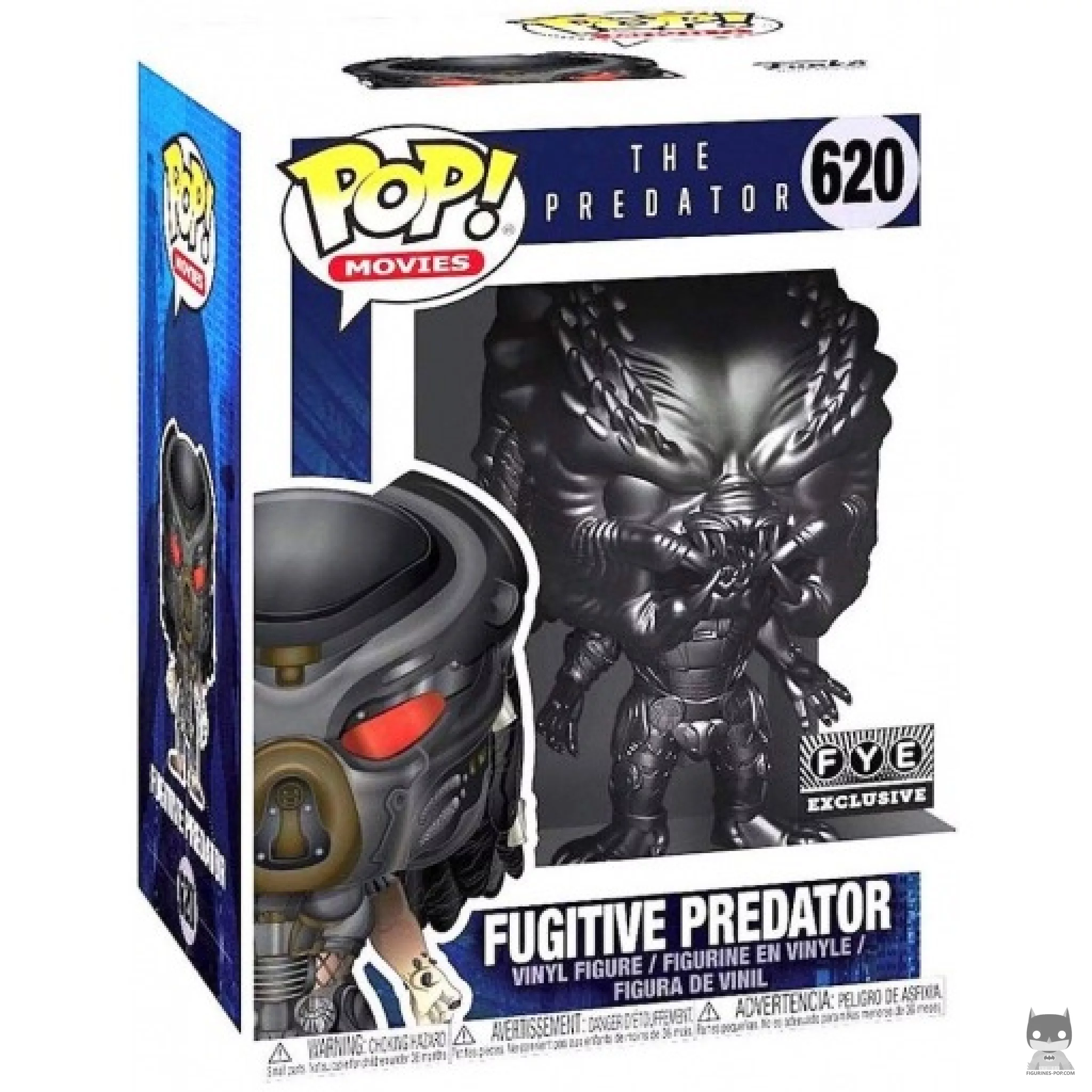 Figurine Funko POP Fugitive Predator (Chrome & Noir) avec boîte