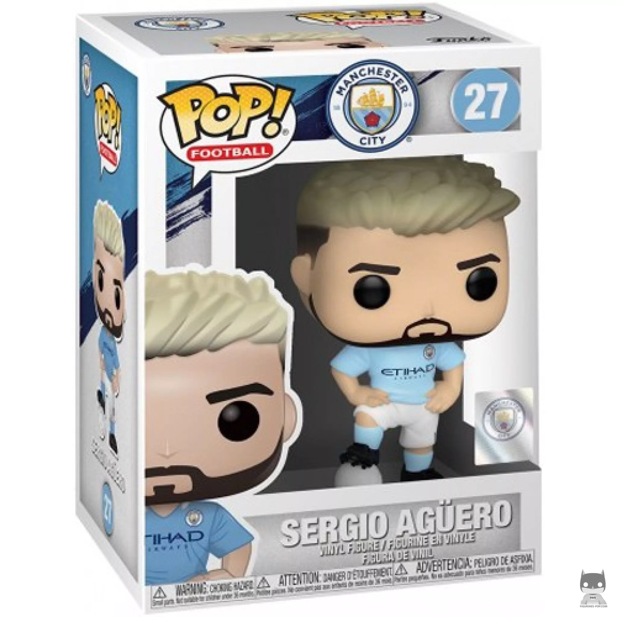 Figurine Funko POP Sergio Aguero (Manchester City) avec boîte
