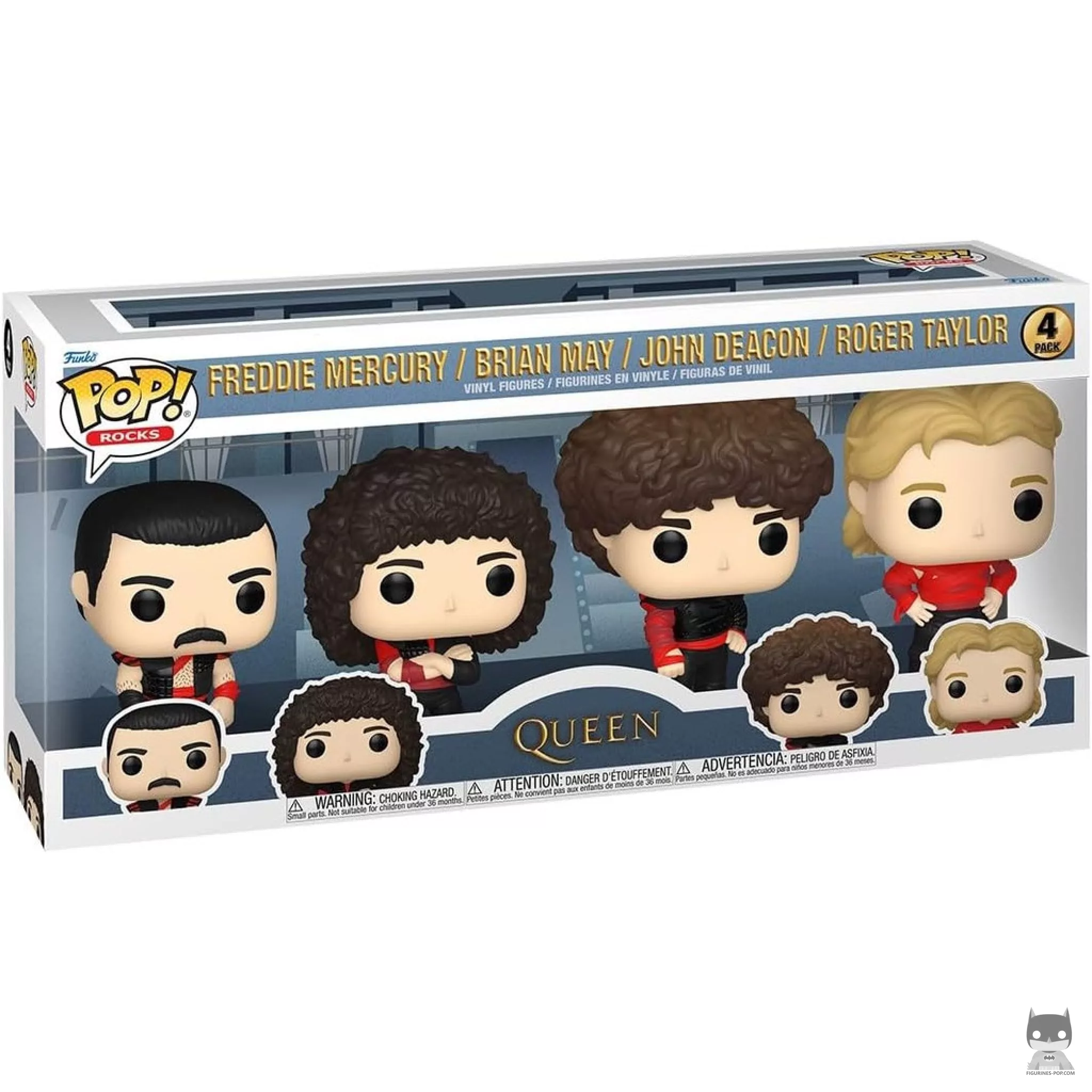 Figurine Funko POP Radio Ga Ga (Freddie Mercury, Brian May, John Deacon & Roger Taylor) avec boîte