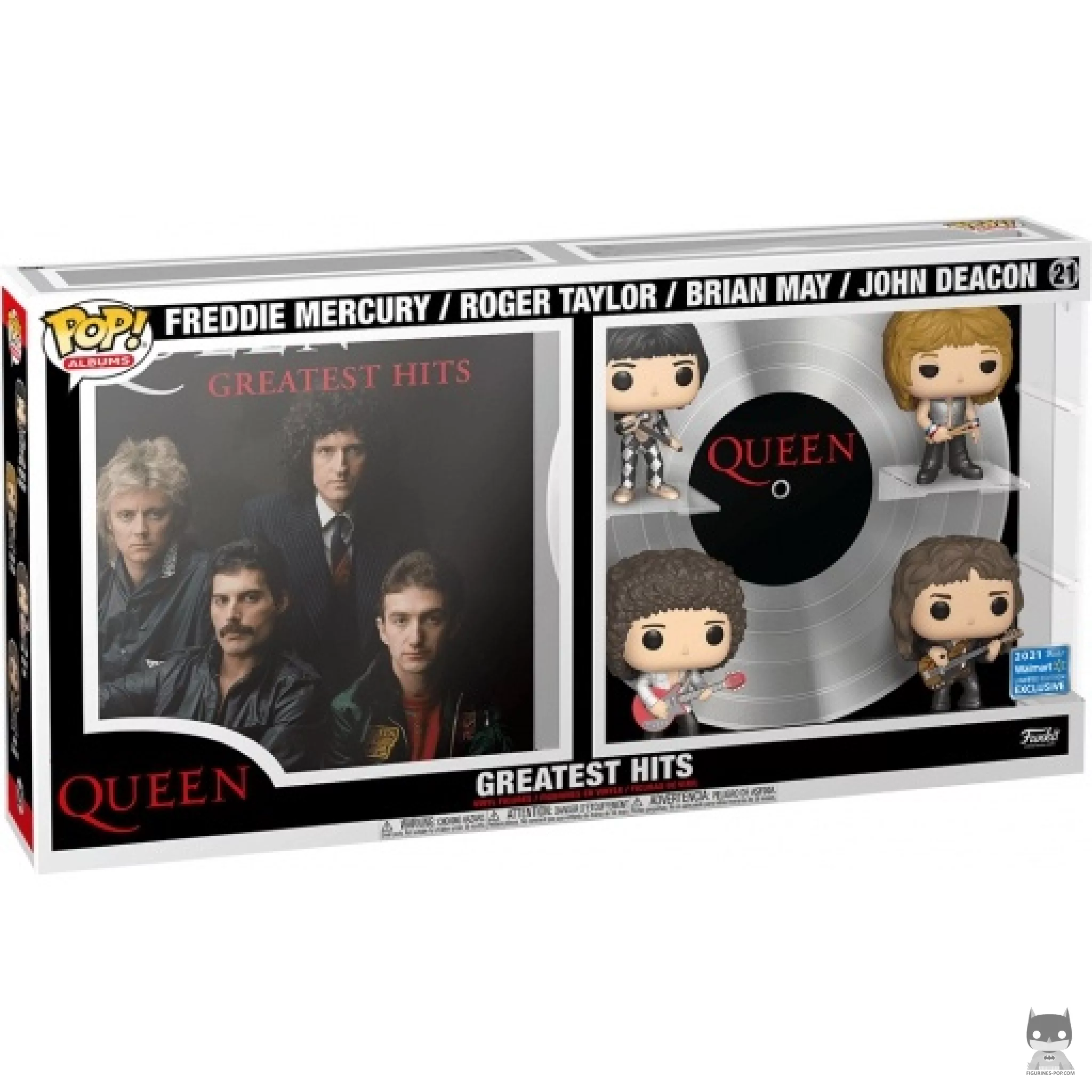 Figurine Funko POP Queen : Greatest Hits (Freddie Mercury, Roger Taylor, Brian May & John Deacon) avec boîte