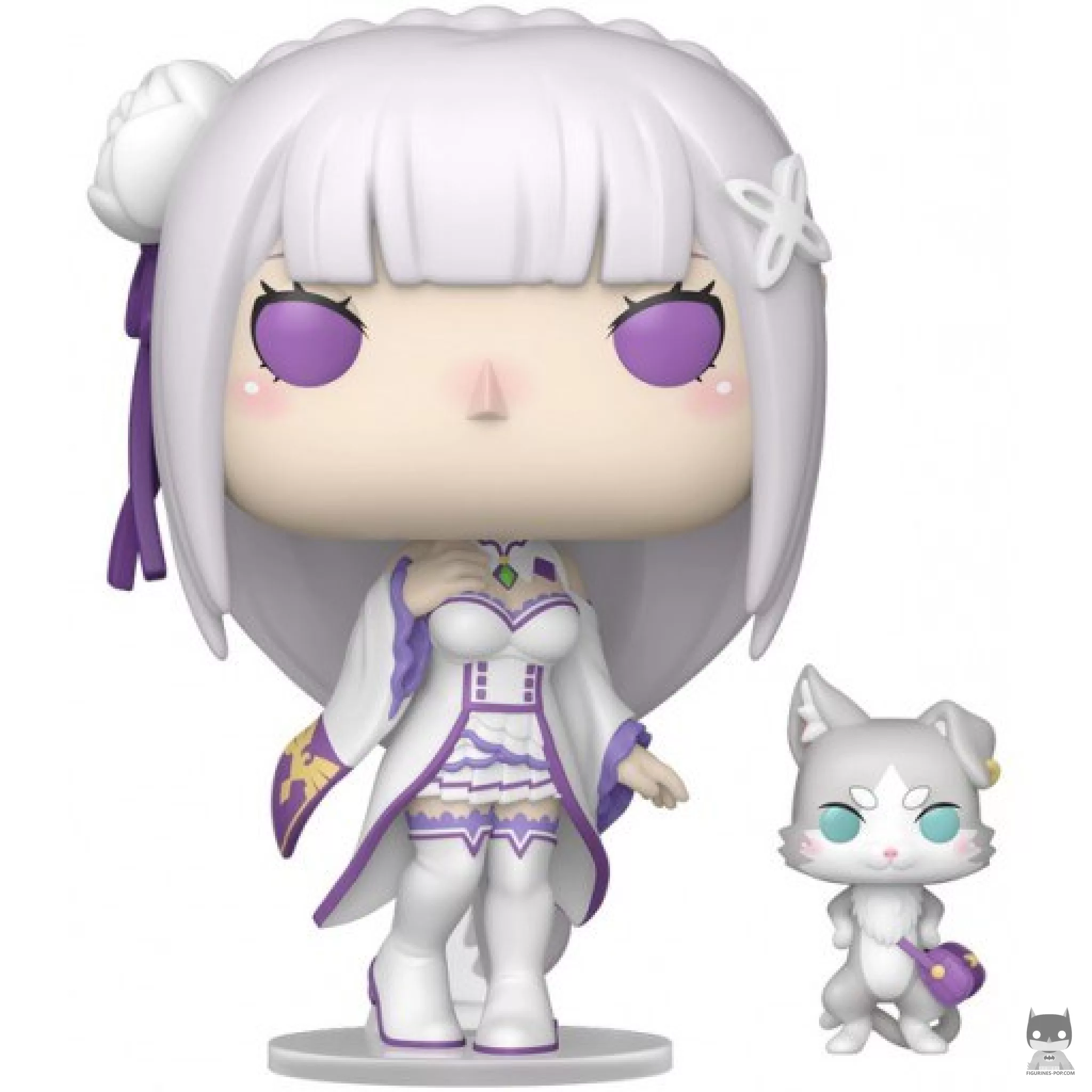 Figurine Funko POP Emilia avec Puck (Re:Zero - Re:vivre dans un autre monde à partir de zéro)