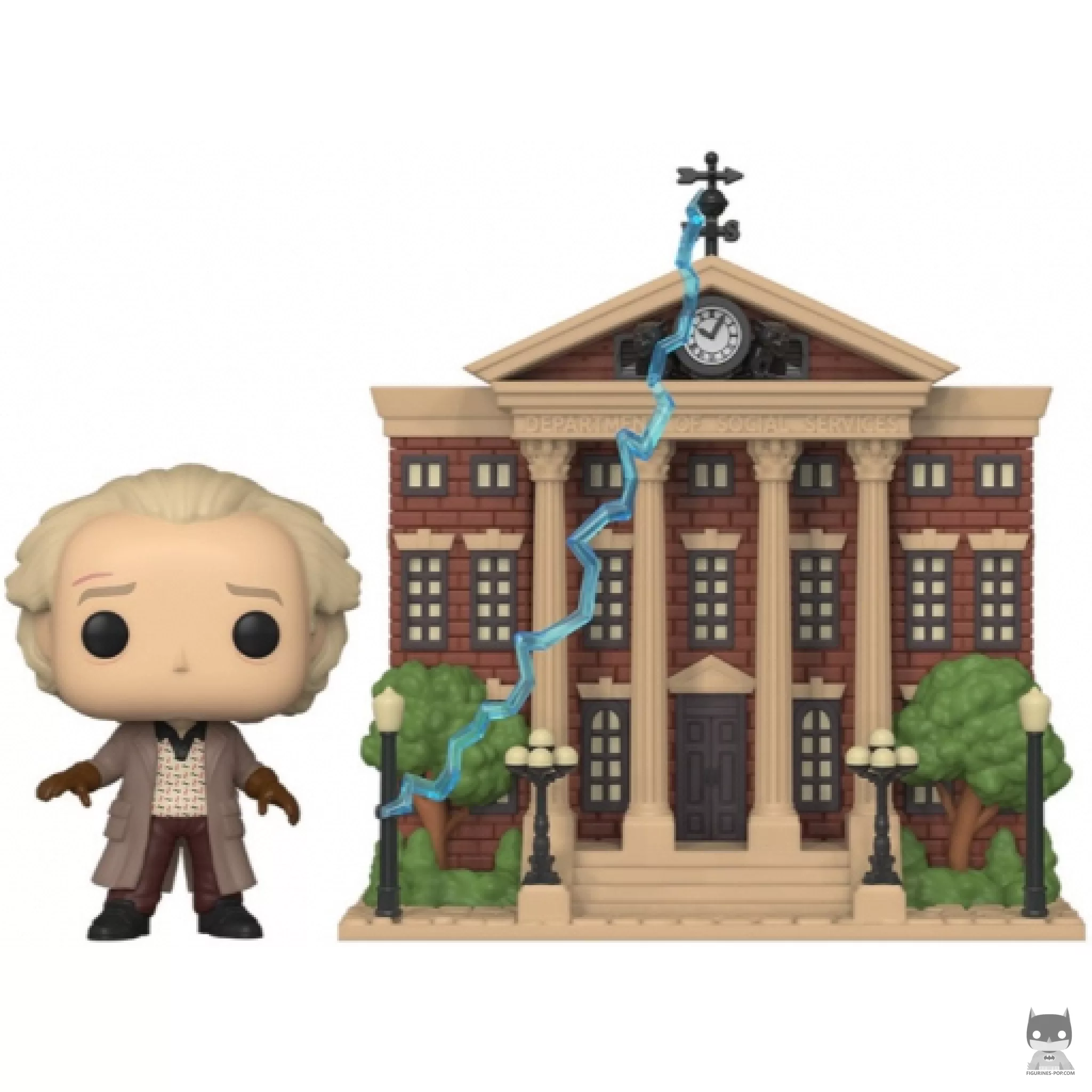 Figurine Funko POP Doc avec la Tour de l'Horloge (Retour vers le futur)