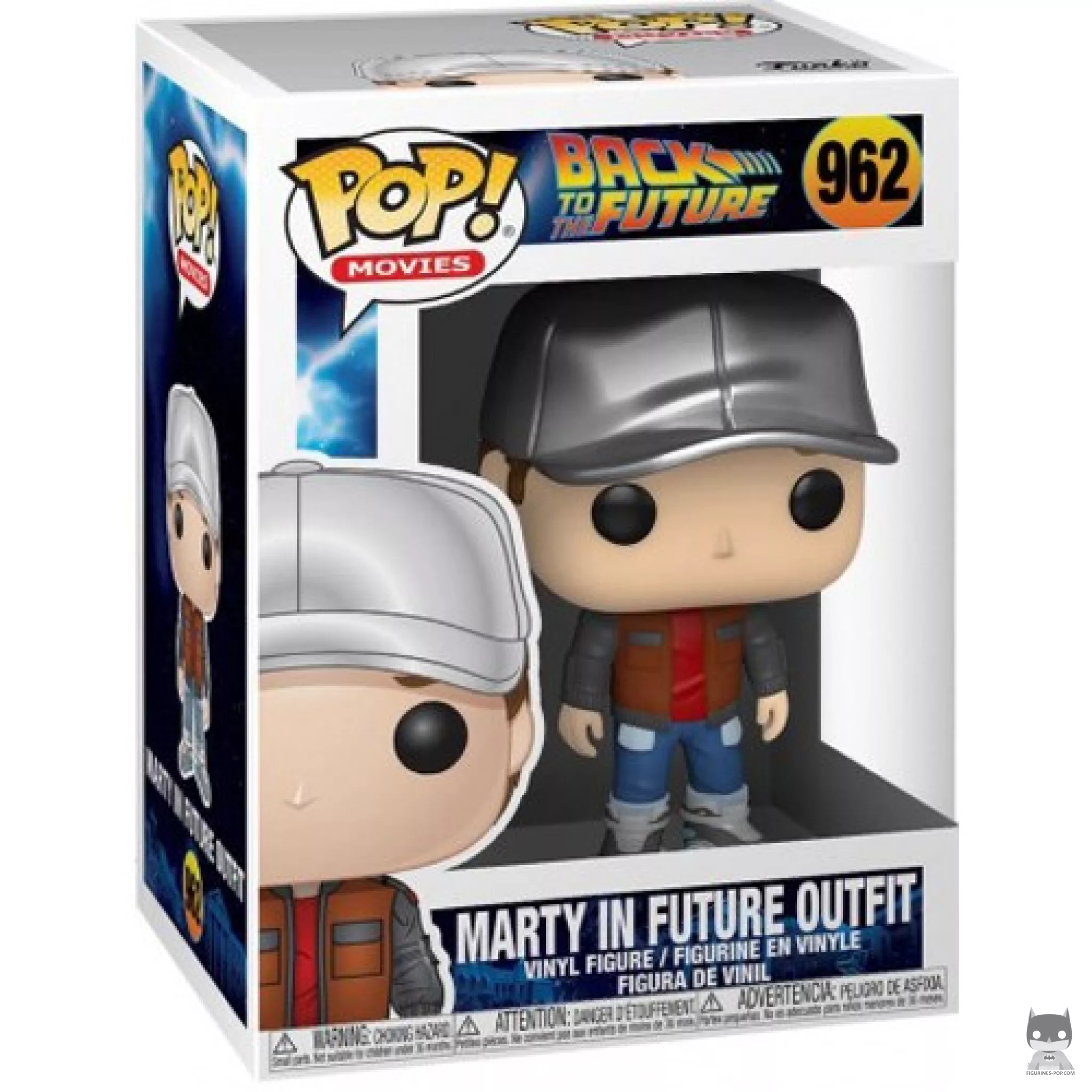 Figurine Funko POP Marty en tenue du Futur avec boîte