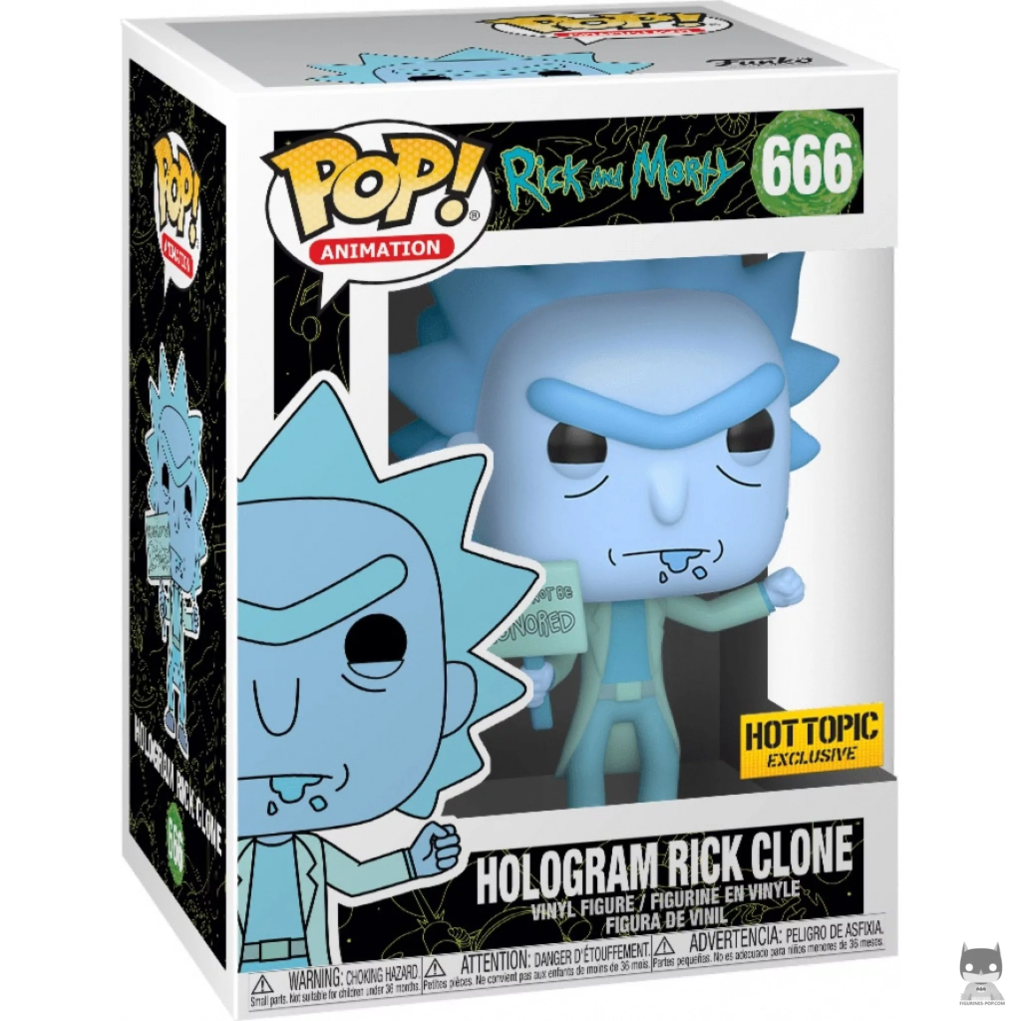 Figurine Funko POP Clone Rick Hologramme avec boîte