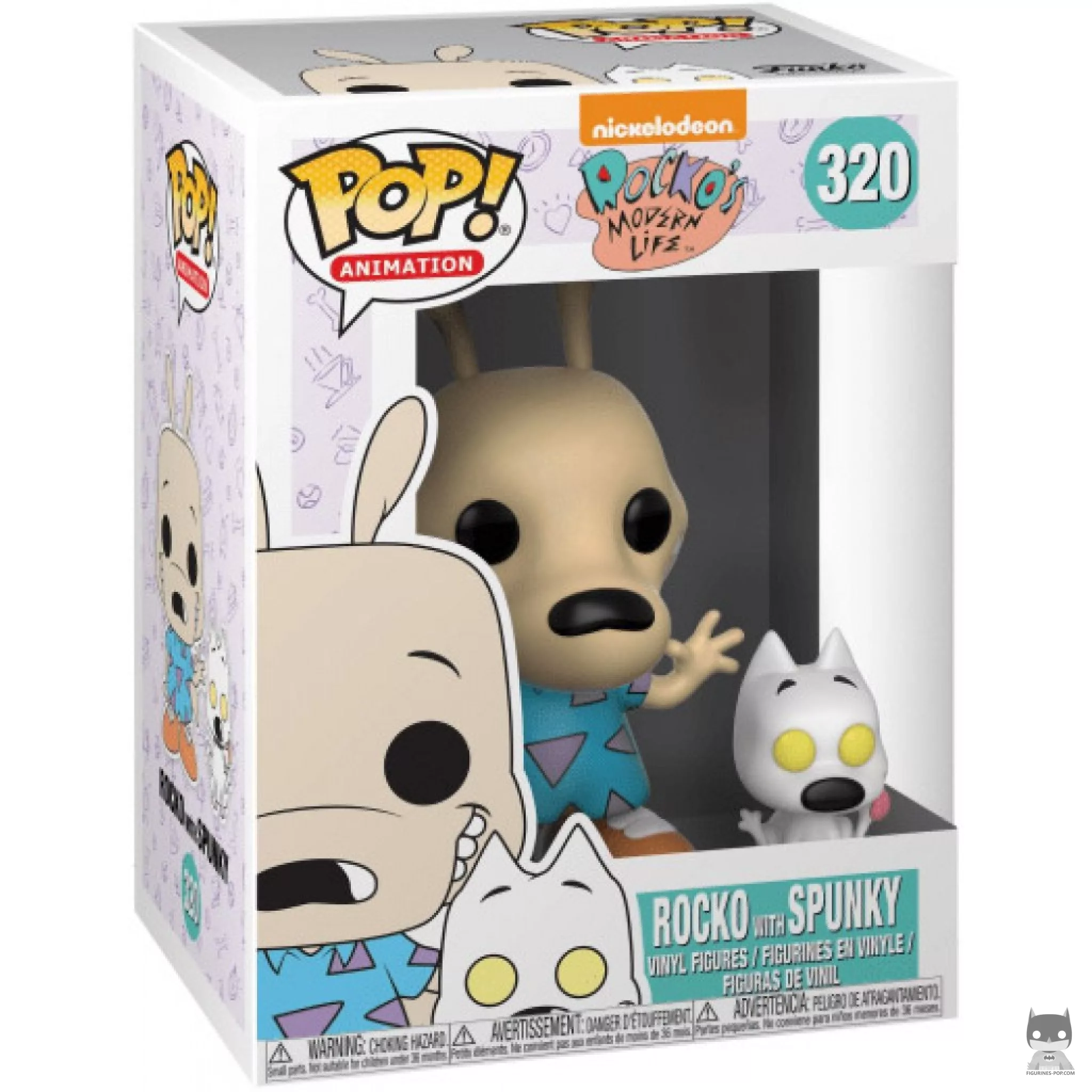 Figurine Funko POP Rocko avec Spunky avec boîte