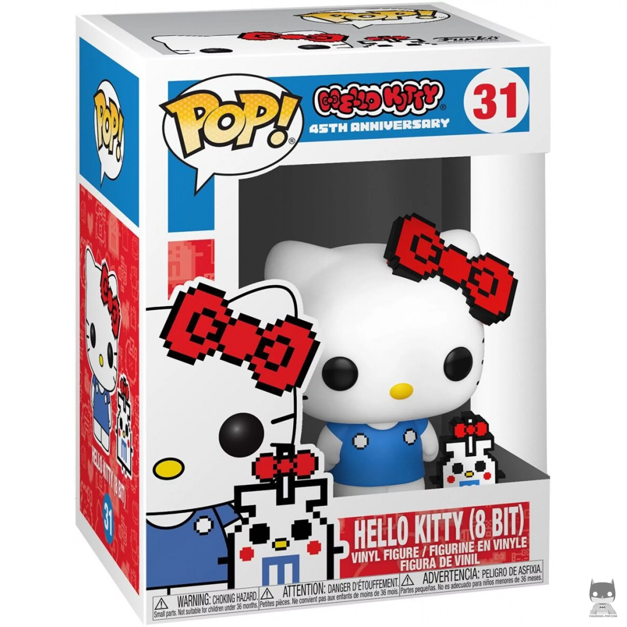 Figurine Funko POP Hello Kitty (8-Bit) avec boîte