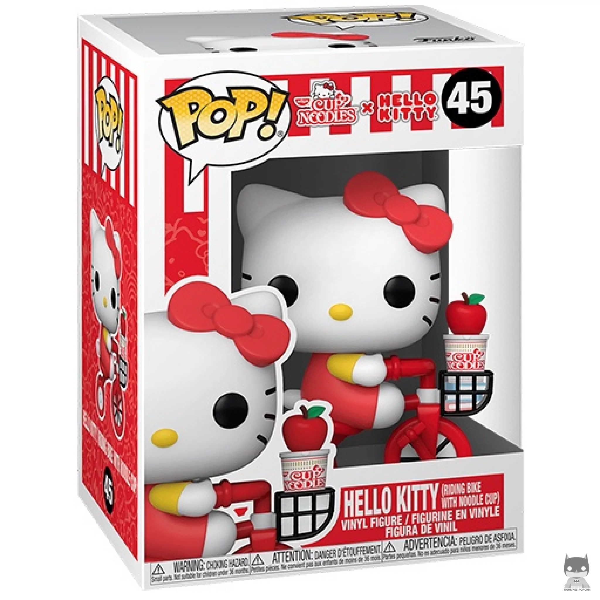 Figurine Funko POP Hello Kitty sur son vélo avec Nouilles avec boîte