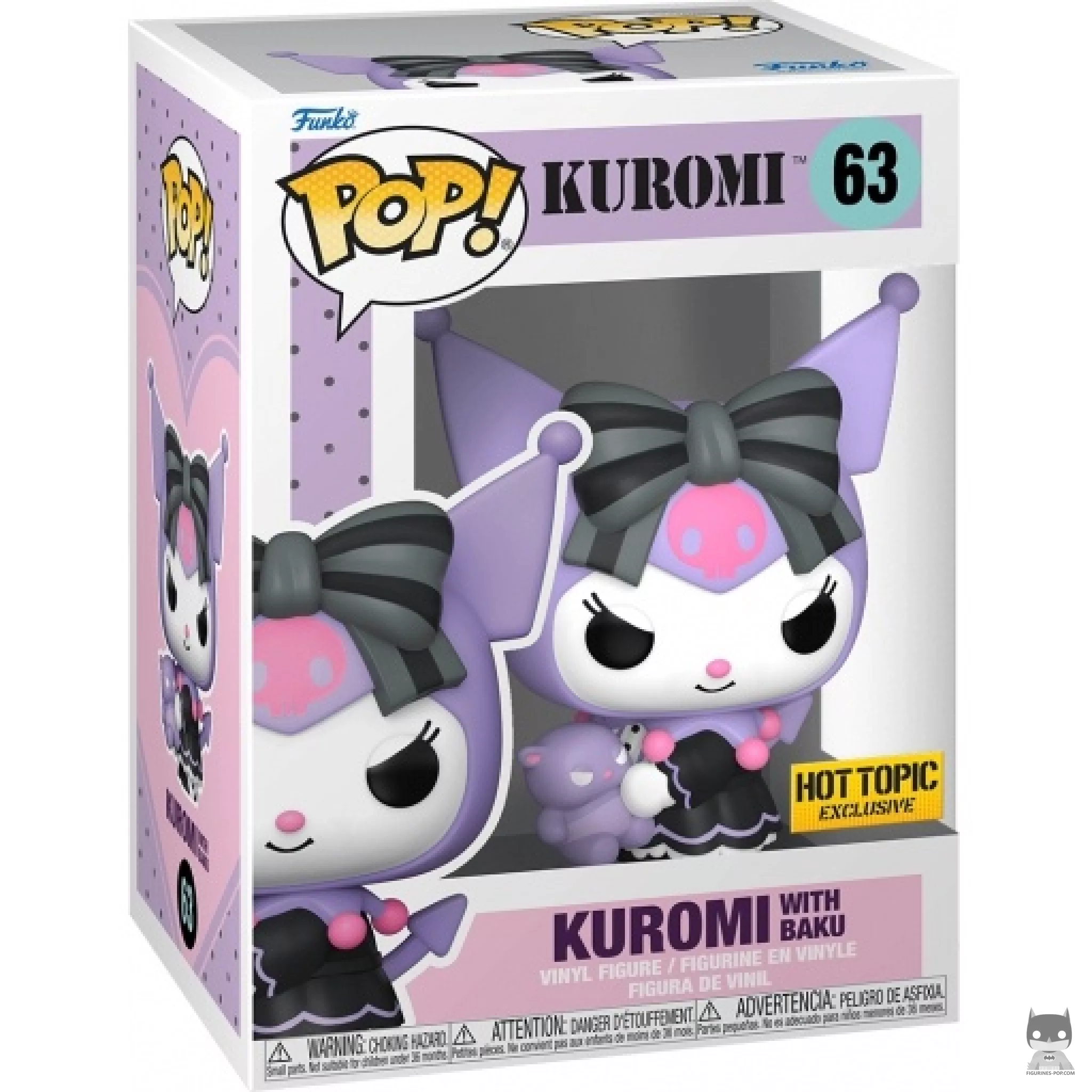 Figurine Funko POP Kuromi avec Baku avec boîte