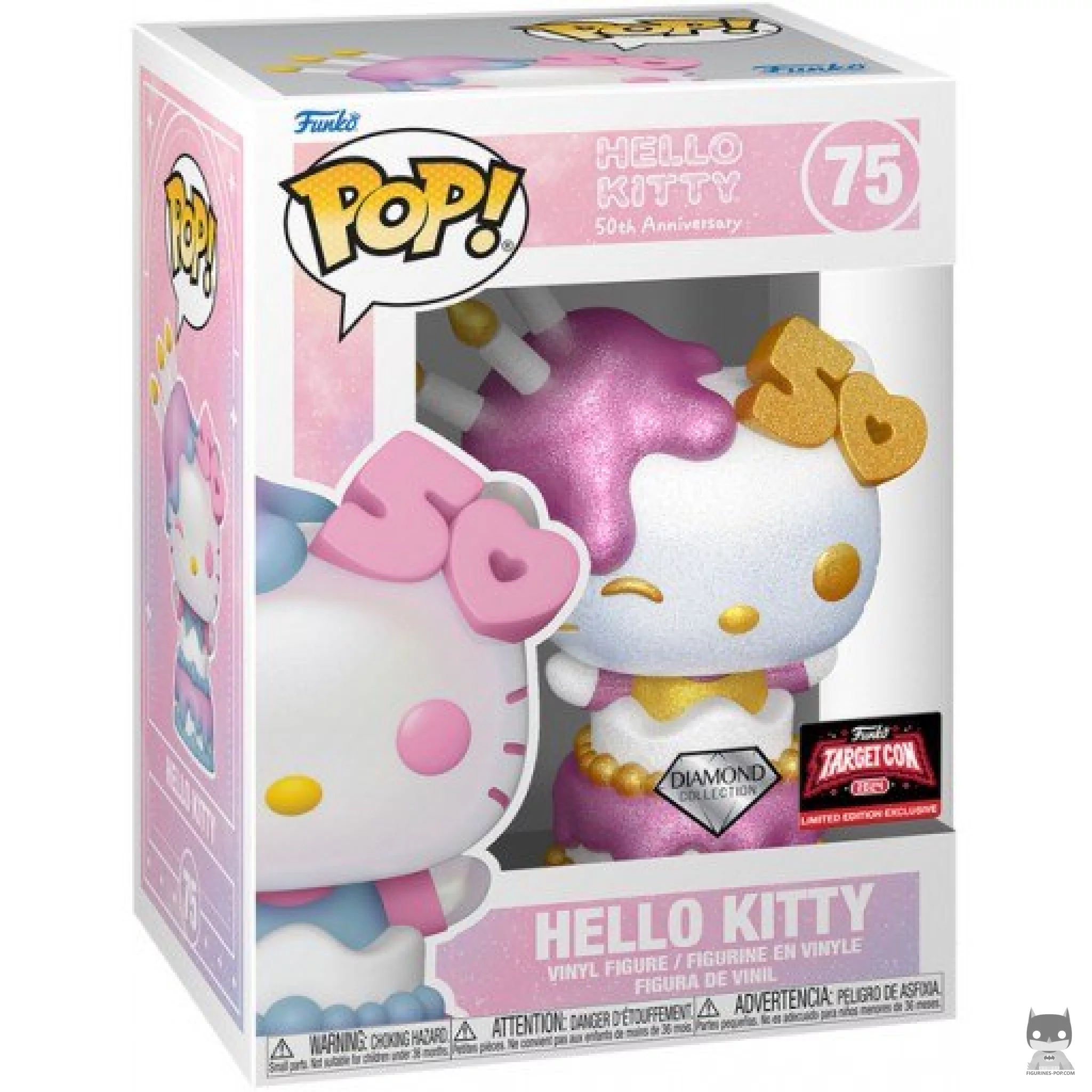 Figurine Funko POP Hello Kitty (50ème Anniversaire) (Diamond Glitter) avec boîte