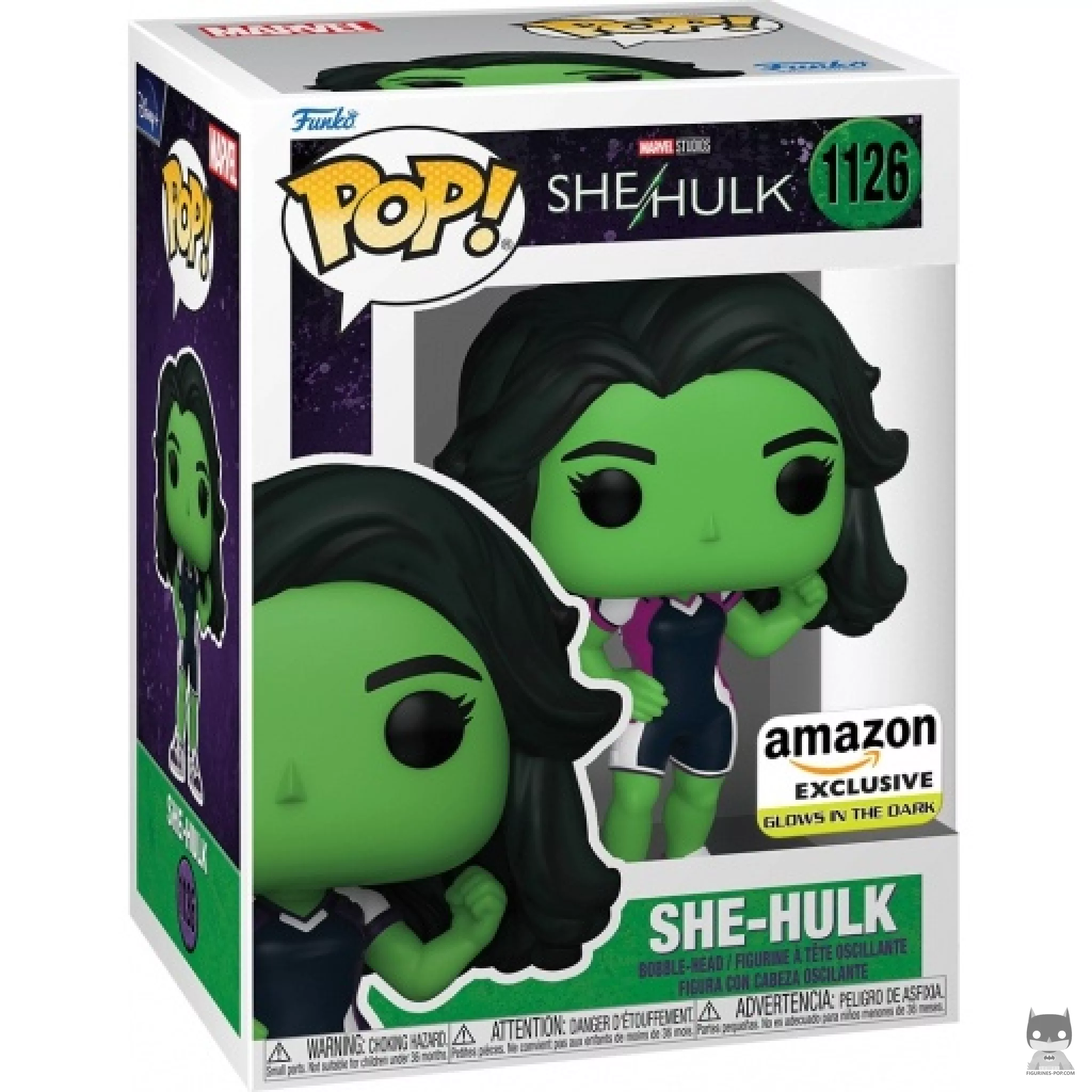 Figurine Funko POP She-Hulk (Glow In the Dark) avec boîte